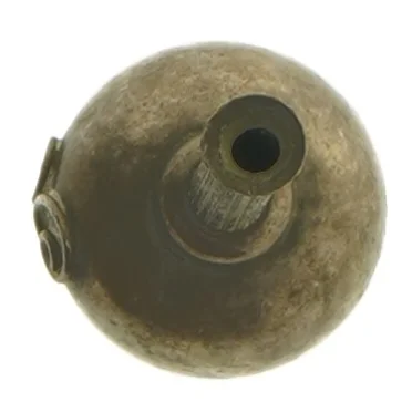 Gammel vase af messing (str. 12 cm)