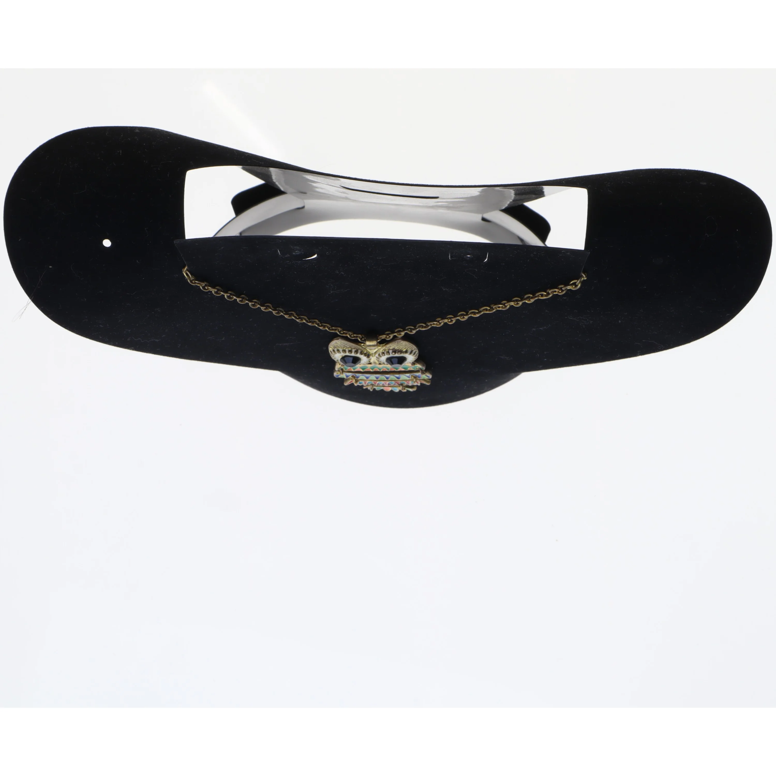 Emaljeret uglehalskæde (str. 70 cm)