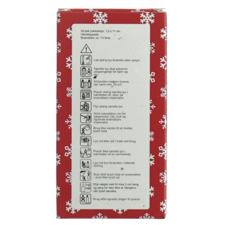 Juletræslys (str. 1,2 x 11 cm)