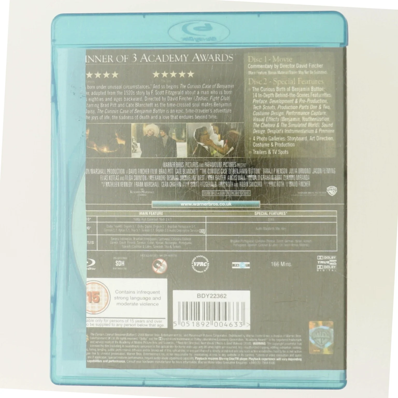 The Curious Case of Benjamin B med Brad Pitt (bluray / blu-ray)