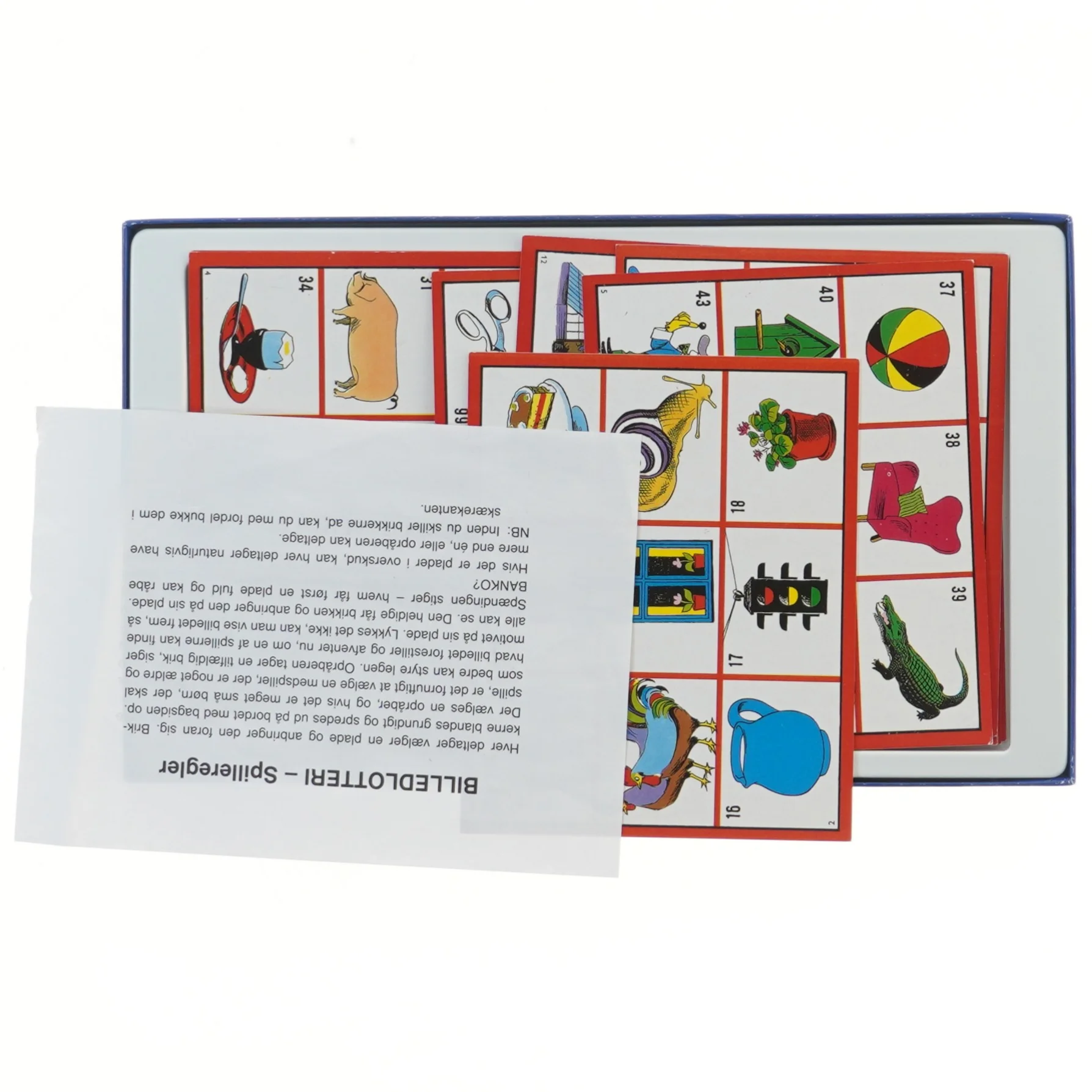 Billedlotteri spil fra Danspil (str. 32,5x19,5 cm)