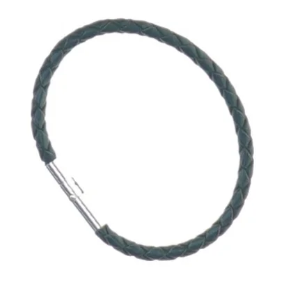 flettet læder armbånd (str. 7 cm)