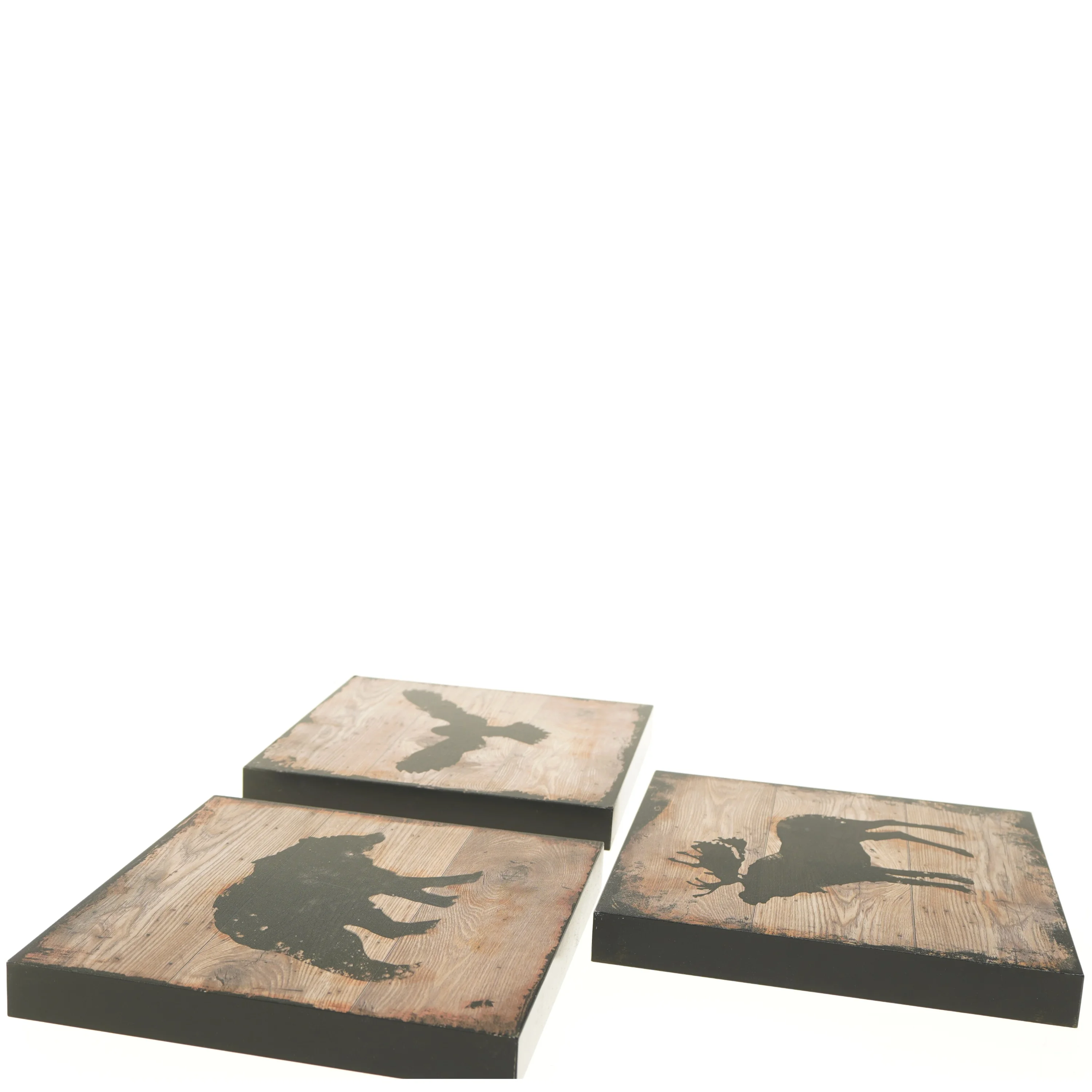 Vægkunst med dyremotiver fra IKEA (str. 25x25x3 cm)