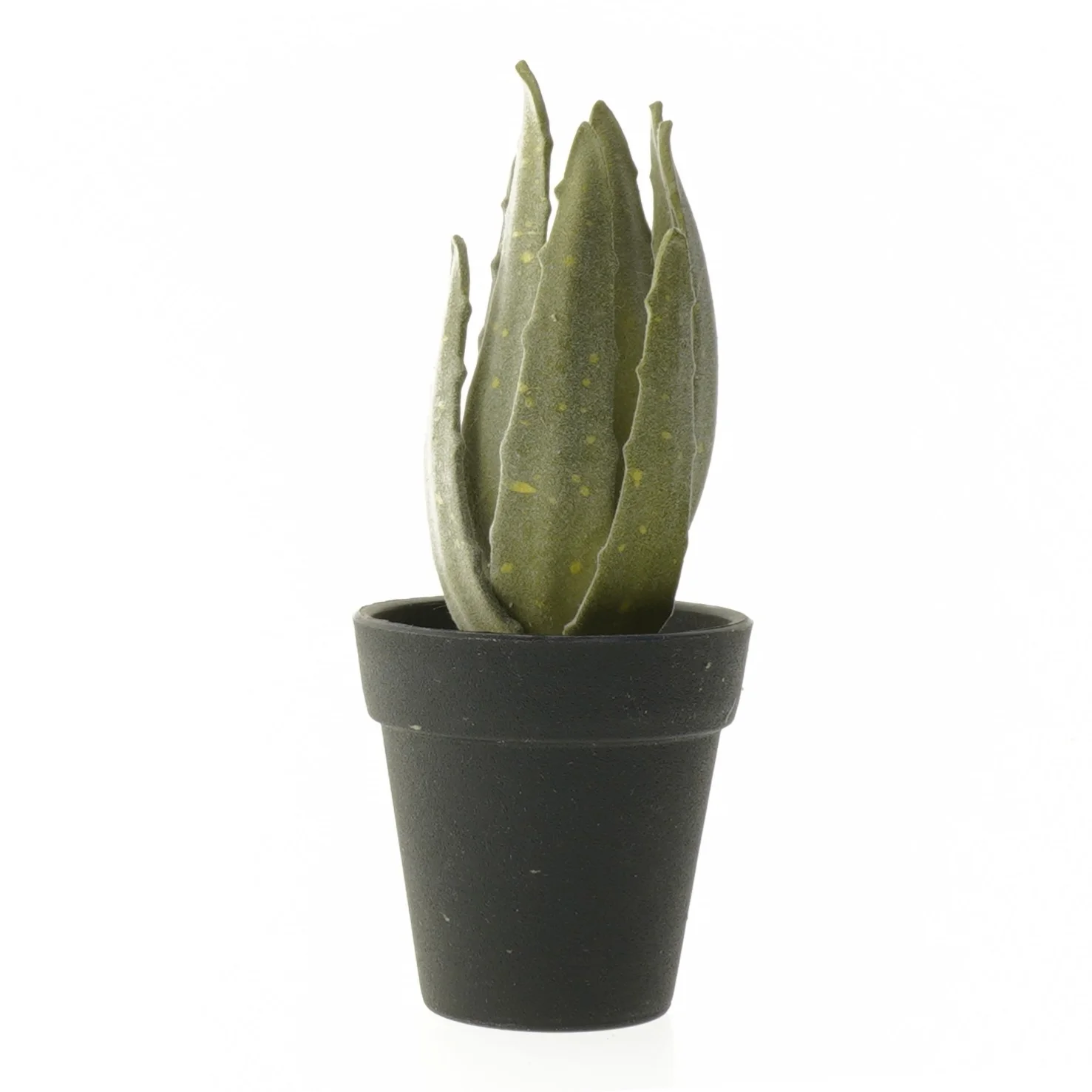 Dekorative kunstige planter i sorte potter fra IKEA (str. 12 cm og 19 cm)