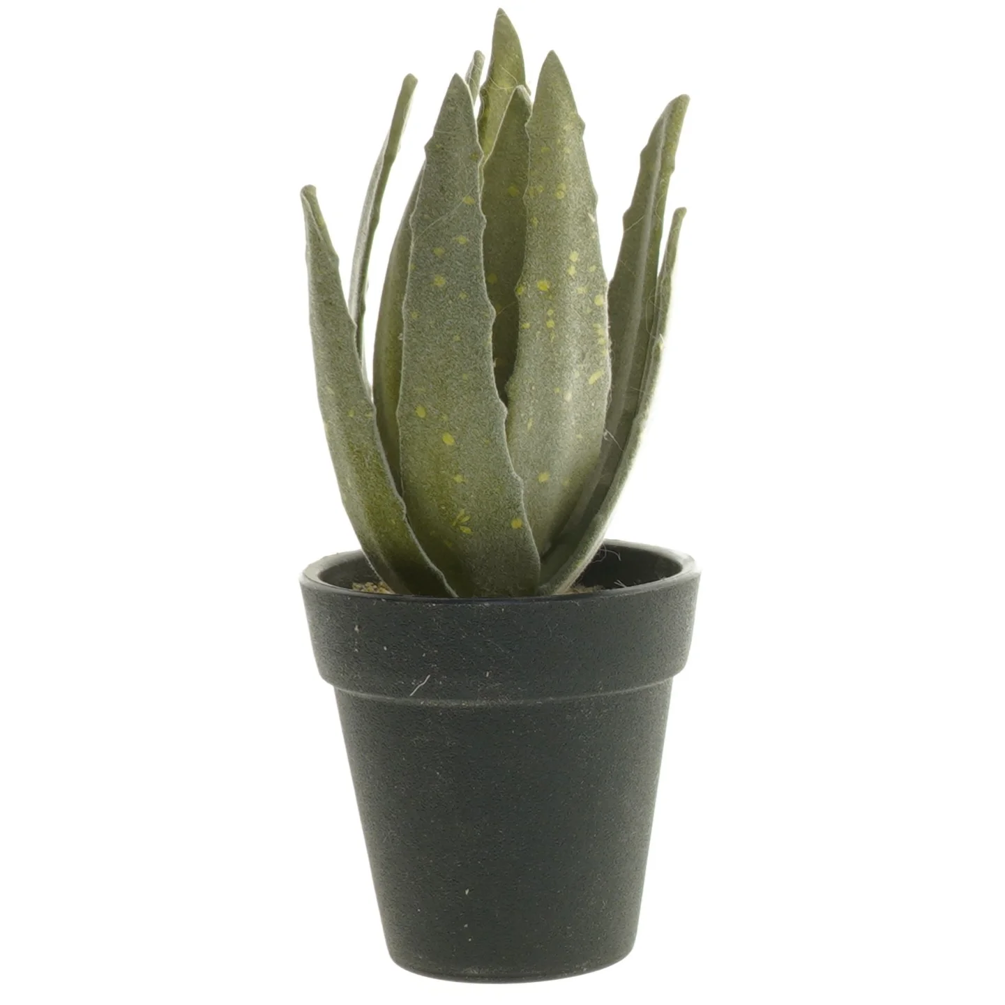 Dekorative kunstige planter i sorte potter fra IKEA (str. 12 cm og 19 cm)