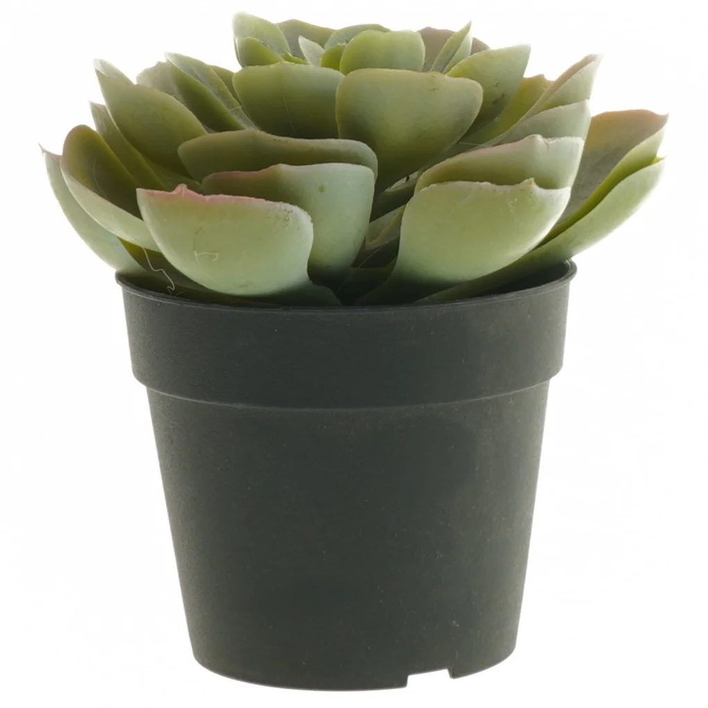 Dekorative kunstige planter i sorte potter fra IKEA (str. 12 cm og 19 cm)