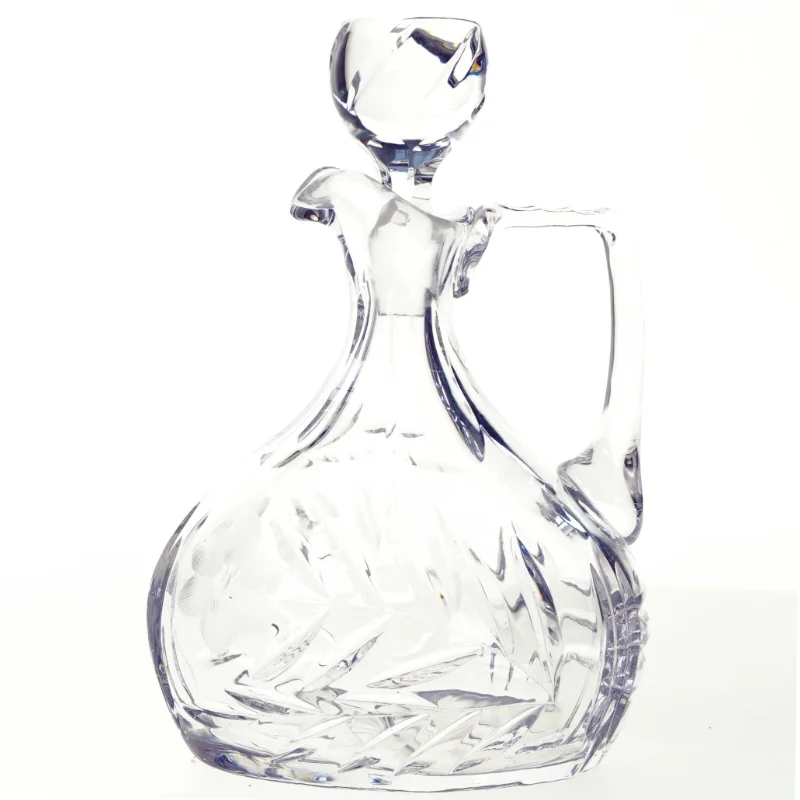 Krystal karaffel med prop (str. 25 x 10 x 16 cm)