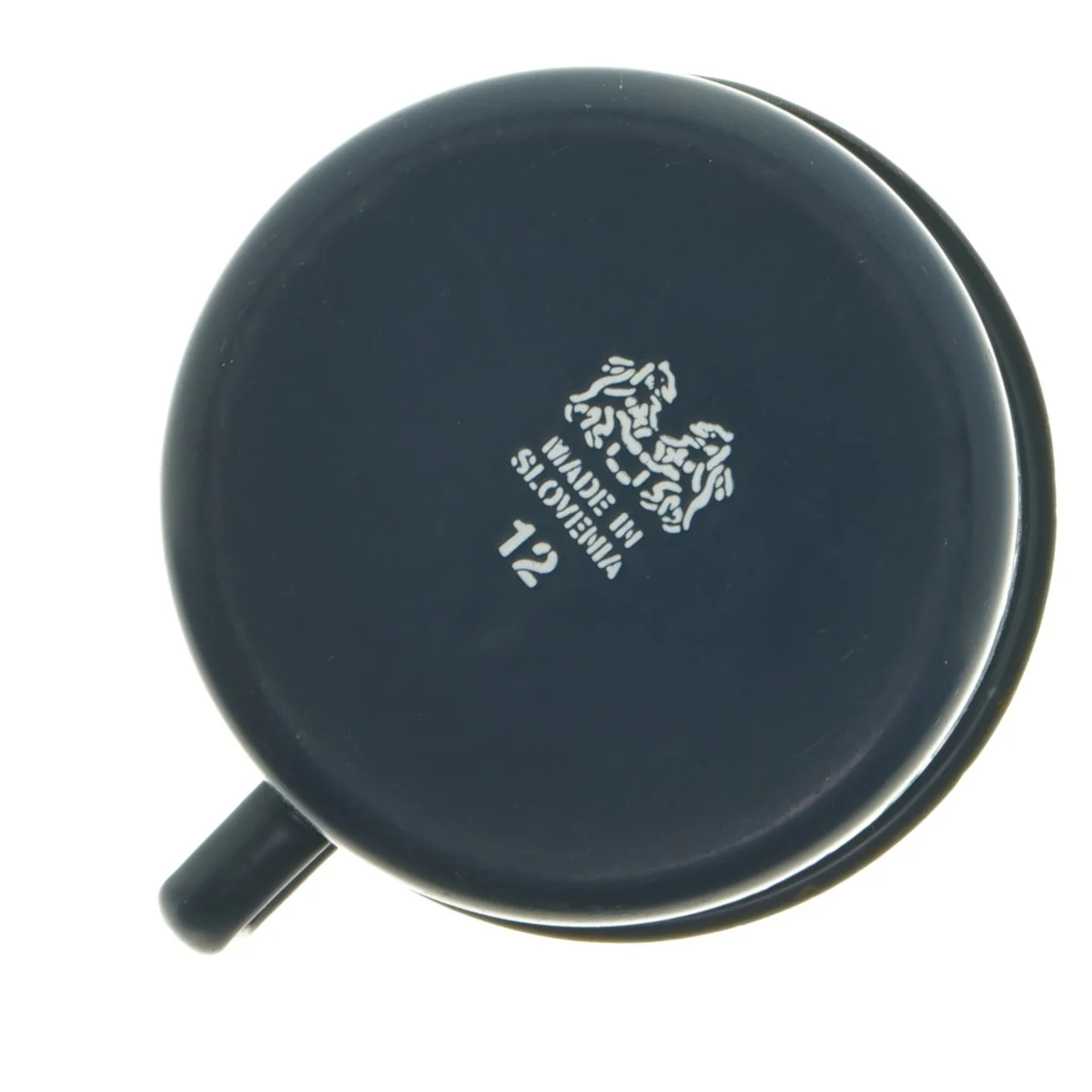 Emaljlgyde fra EMO (nr. 12) med blomster fra Slovenia (str. Ø 13,5x10,5 cm)