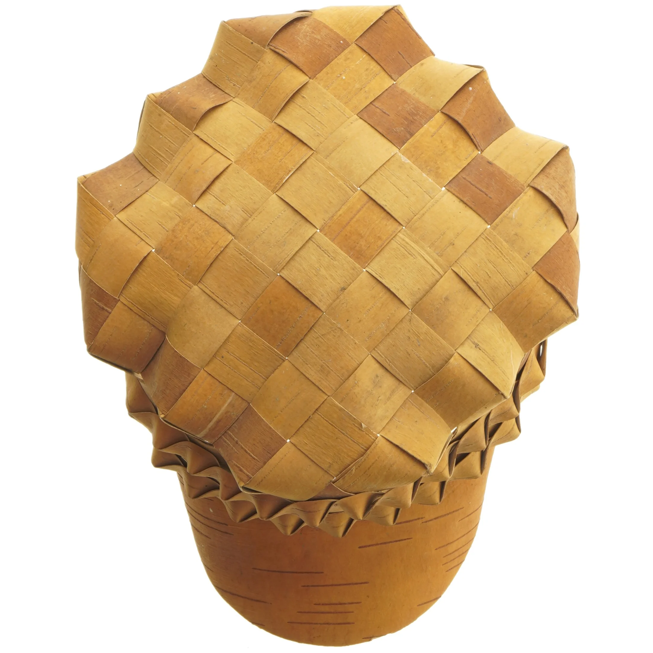 Traditionel birkebark hat fra Karelen (str. Ø 19 cm)