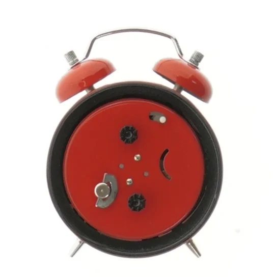 Vintage analog vækkeur med Mao-motiv (str. Ø 7 cm)