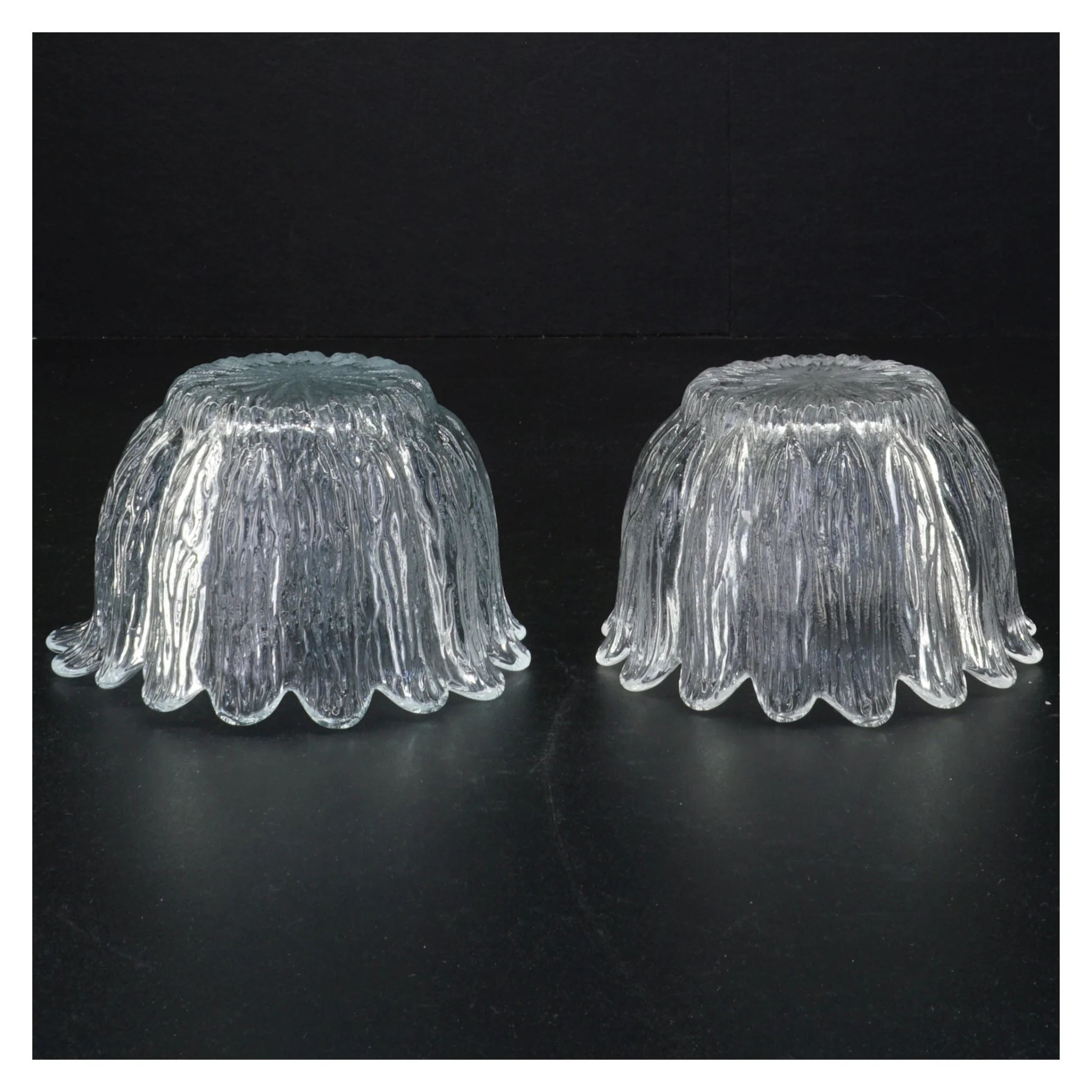 Glaslysestager fra Holmegaard (str. 7 x 10 komma 5 cm)