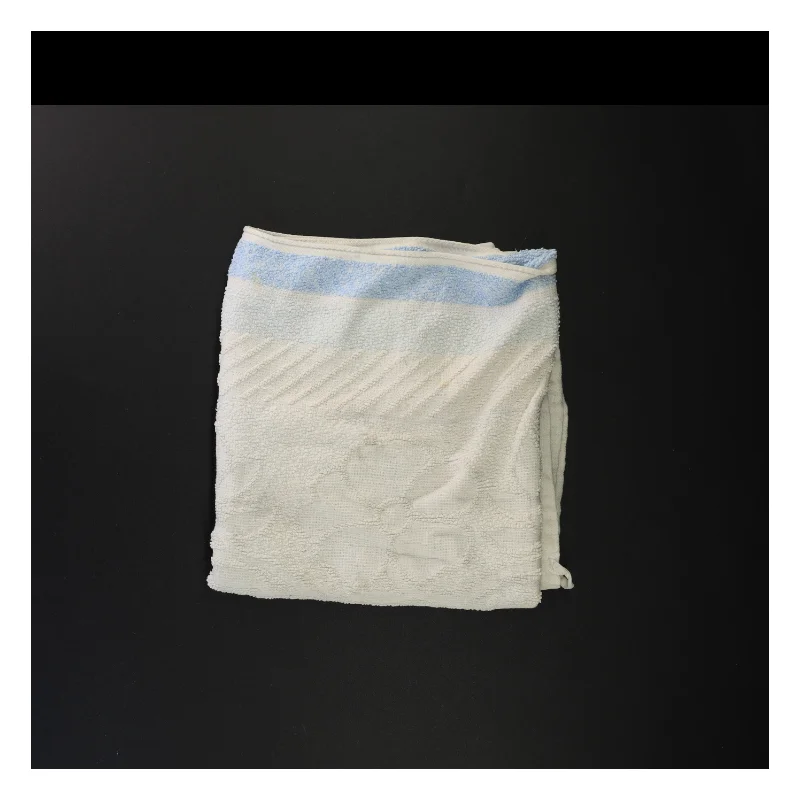 Hvidt og blåt håndklæde (str. 80 x 45 cm)