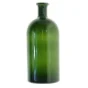 Grøn glasflaske (str. 30 x 17 cm)