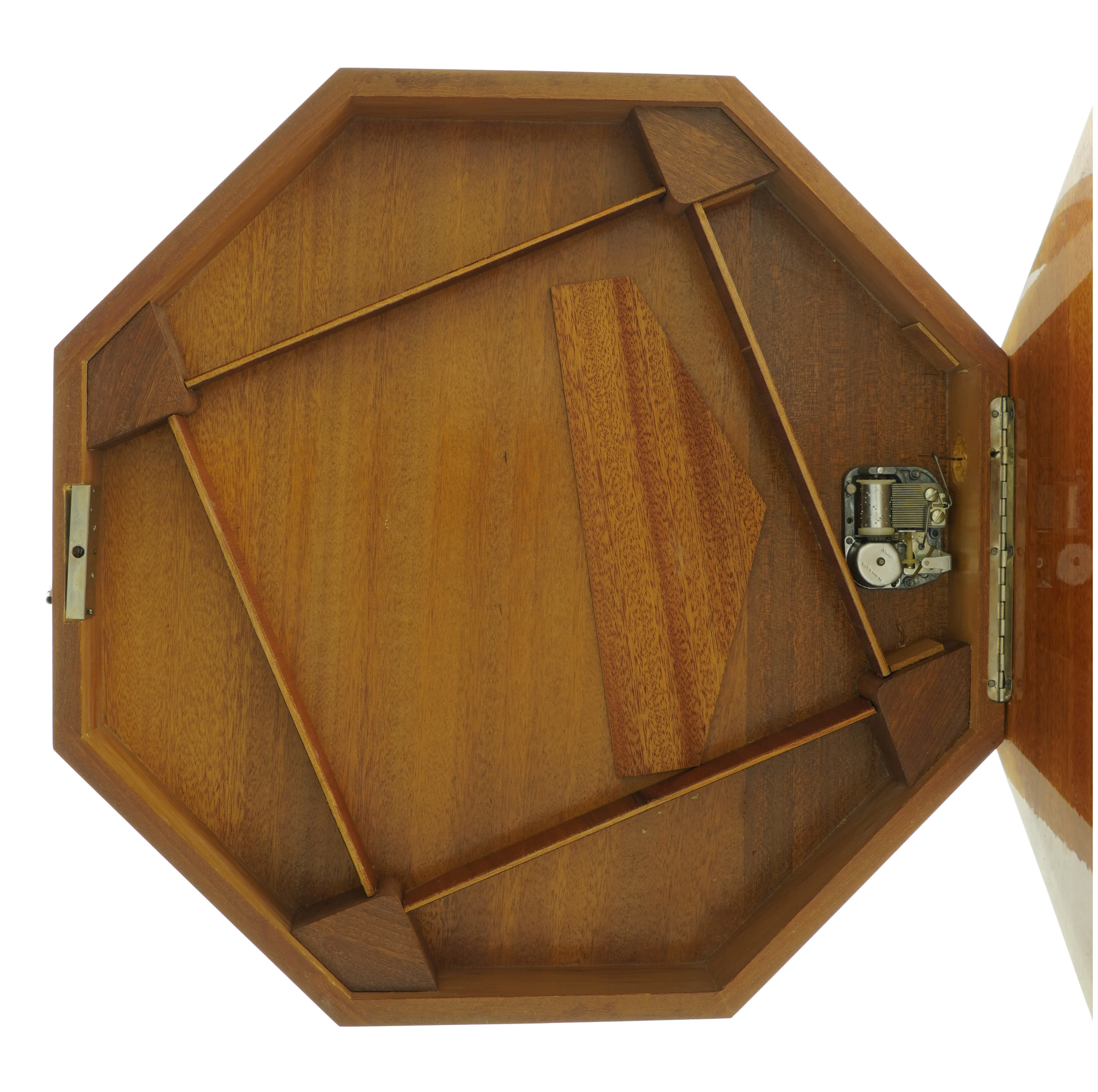 Sengebord med spilledåse (str. HB: 51,5x42 cm )