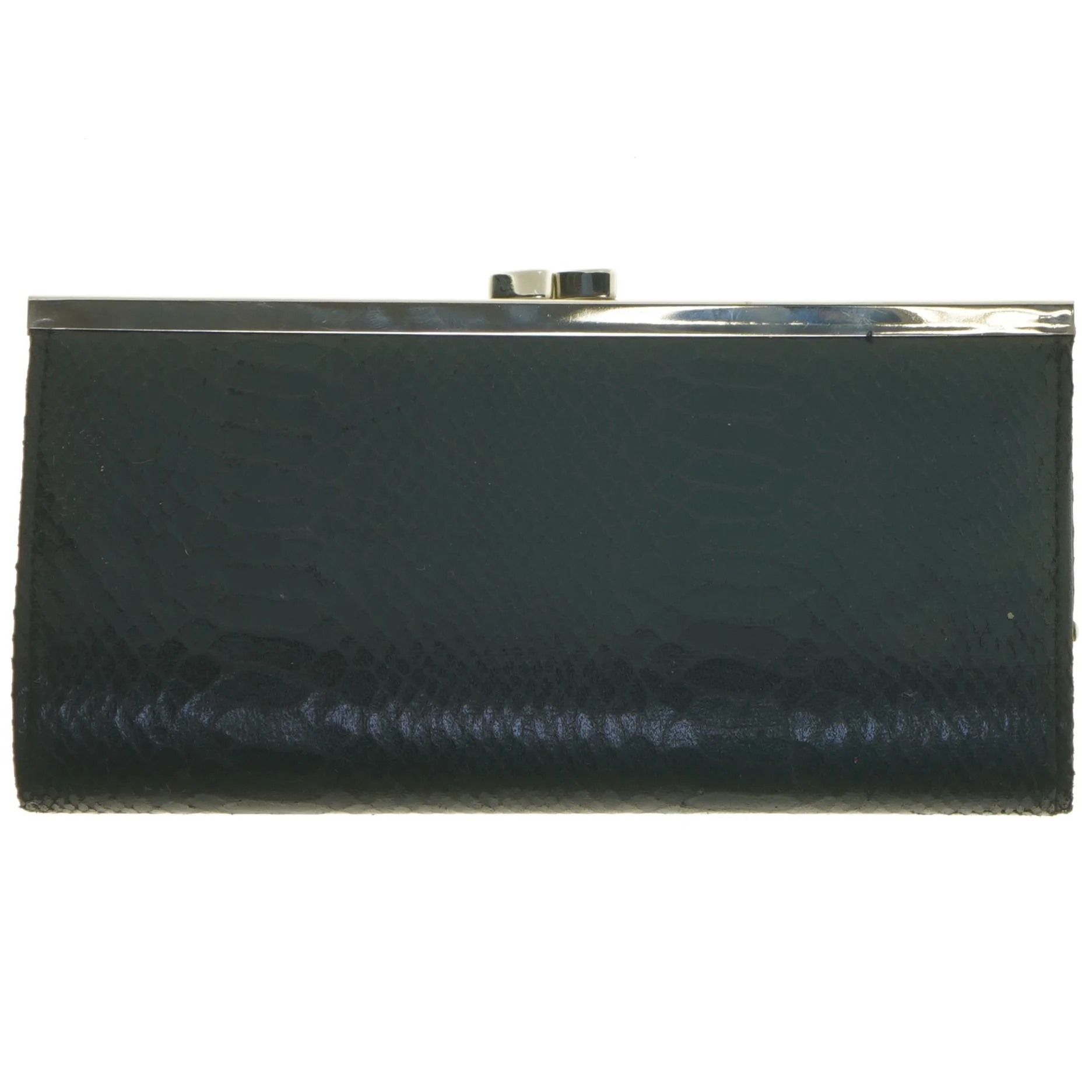 Sort pung/ taske med mønster (str. 23x11 cm)