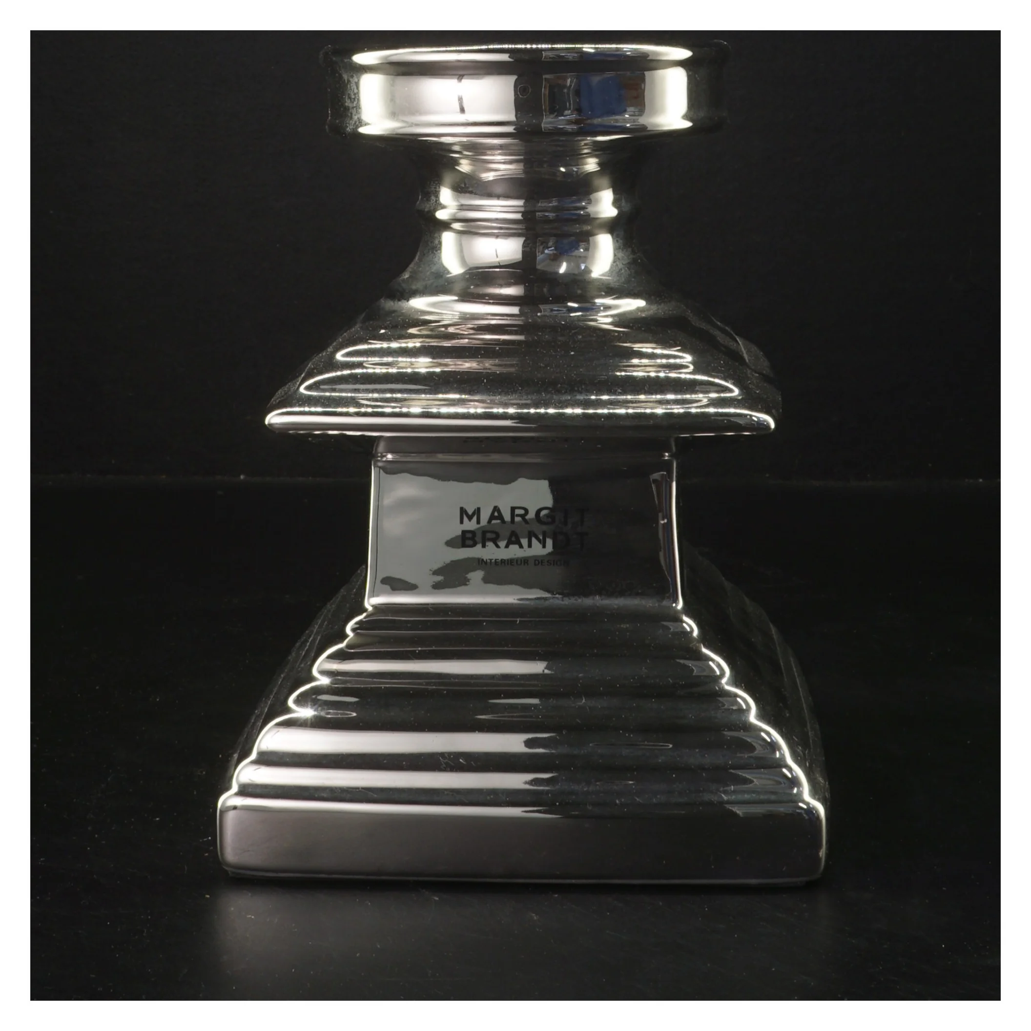 Lysestage med klar vase fra Margit Brandt (str. 43 cm)