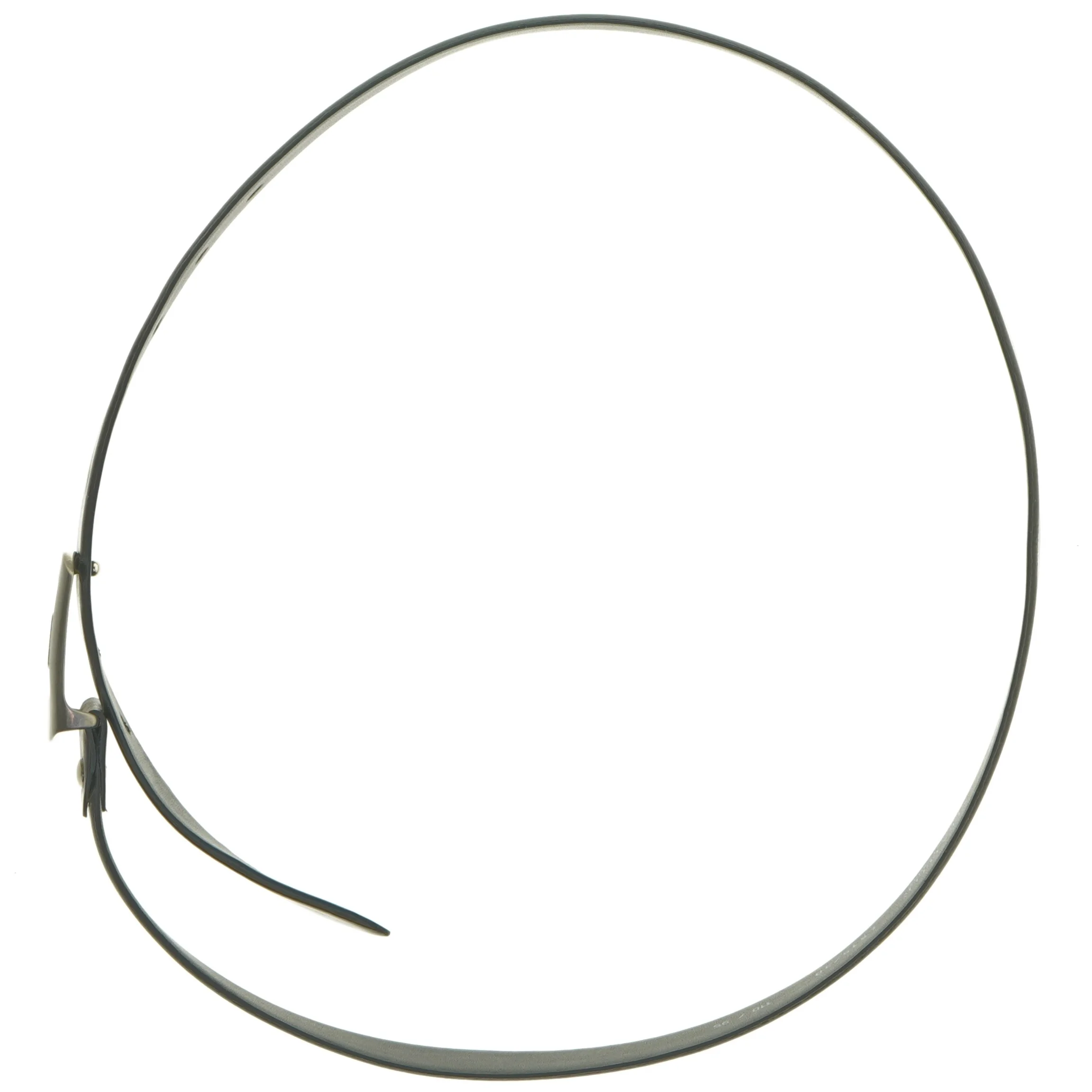 Sort læderbælte (str. 110 cm)