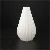 Hvidt glasvase (str. H. 18 cm)