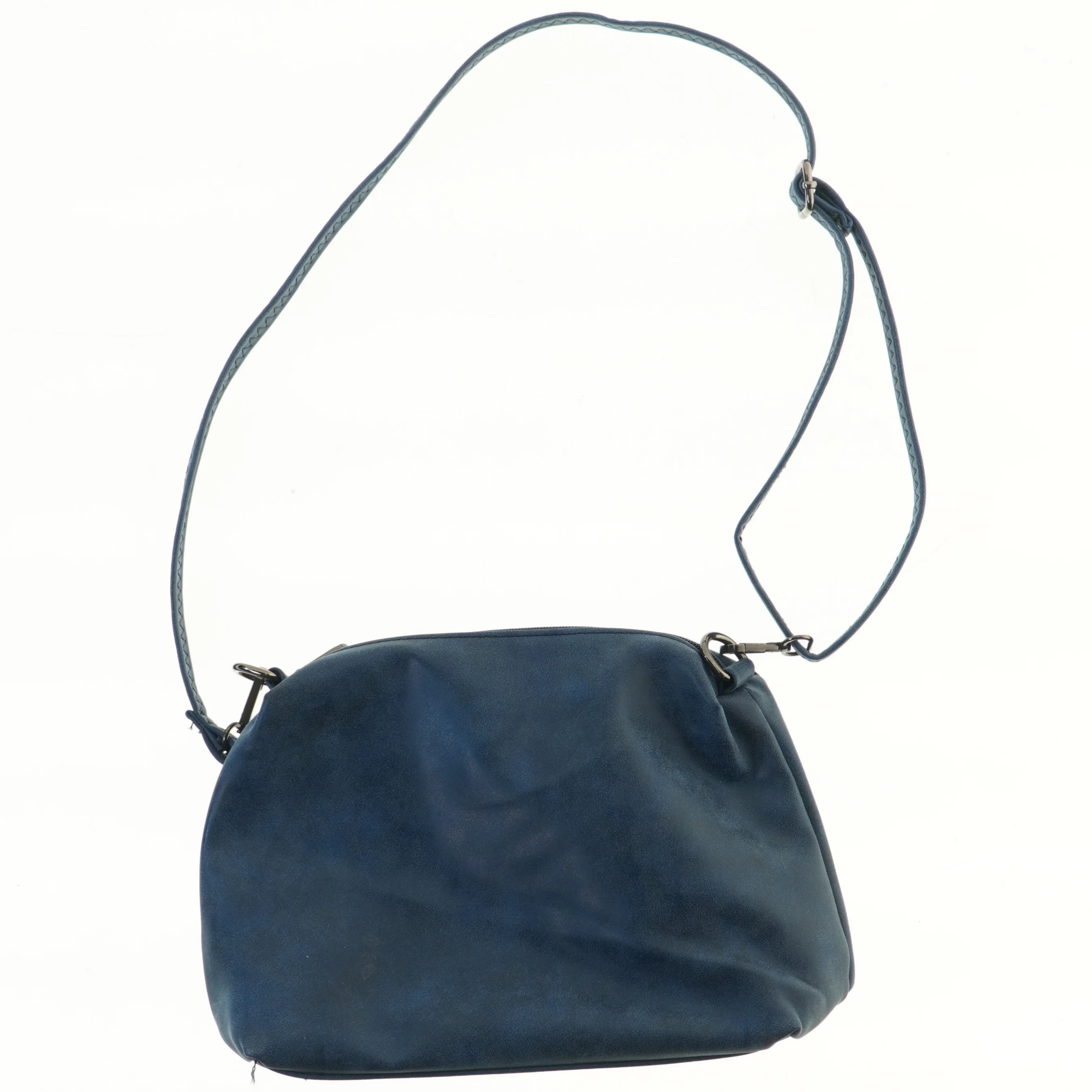 Blå skuldertaske (str. 24x34 cm)