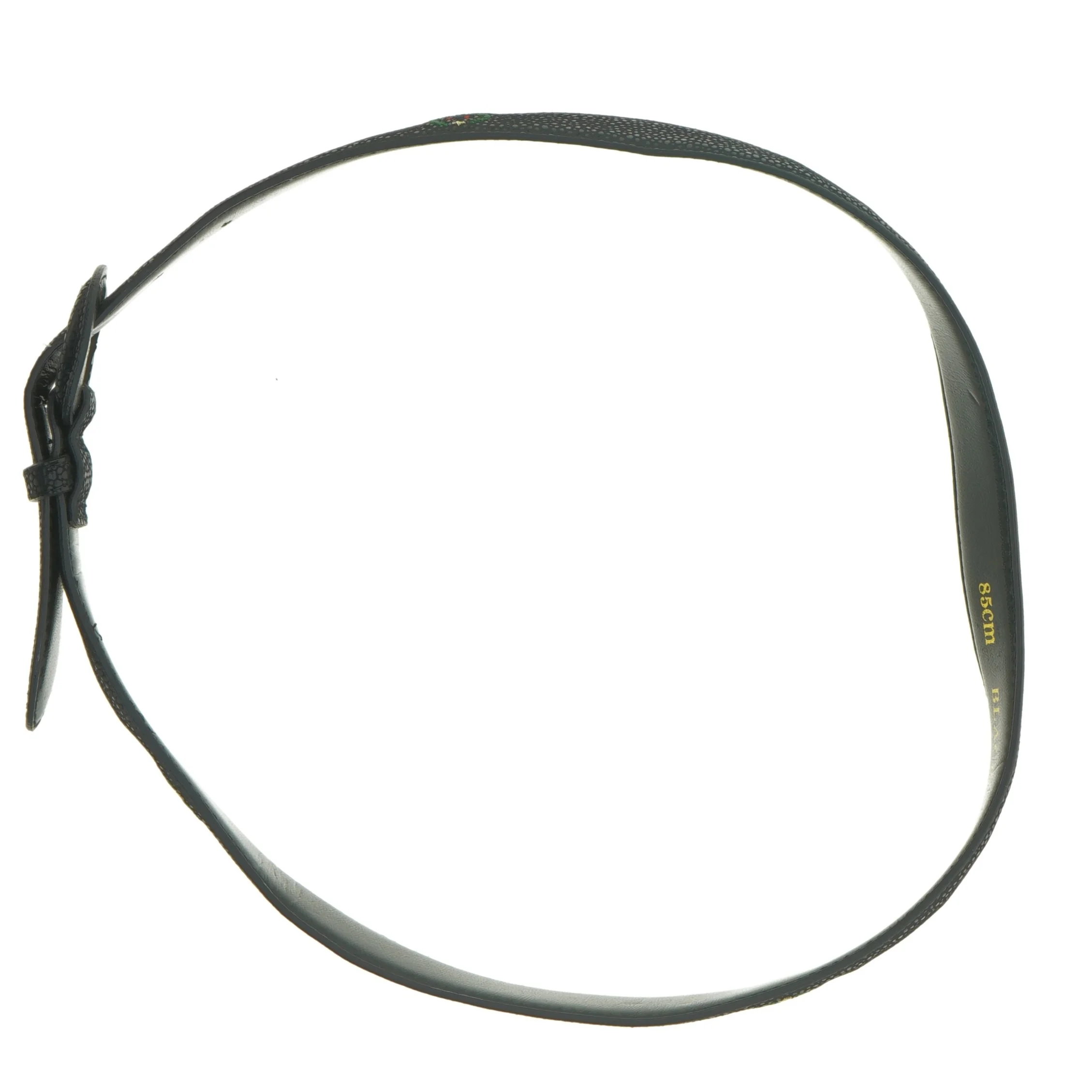 Sort bælte med spænde (str. 85 cm. ****)