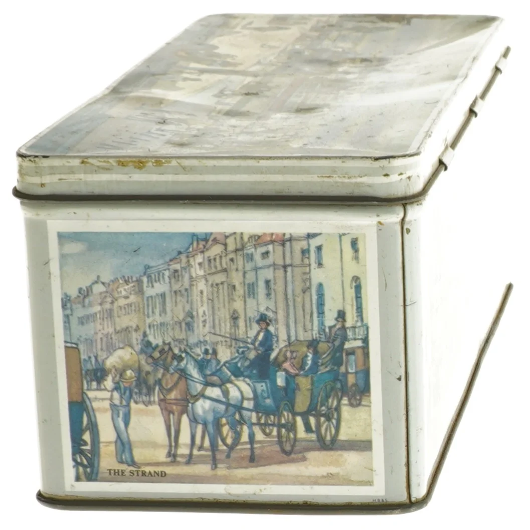 Dekorativ dåse med London-motiver (str. 22,5x9,5 cm)