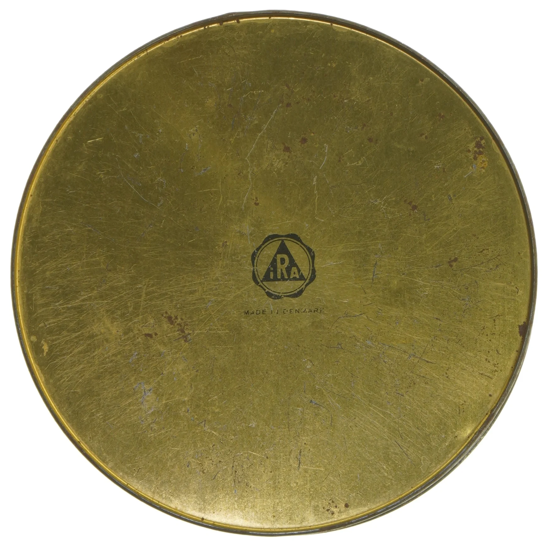 Dekorativ metaldåse med fuglemotiv (str. Ø 19,5 cm længde 8,5 cm)