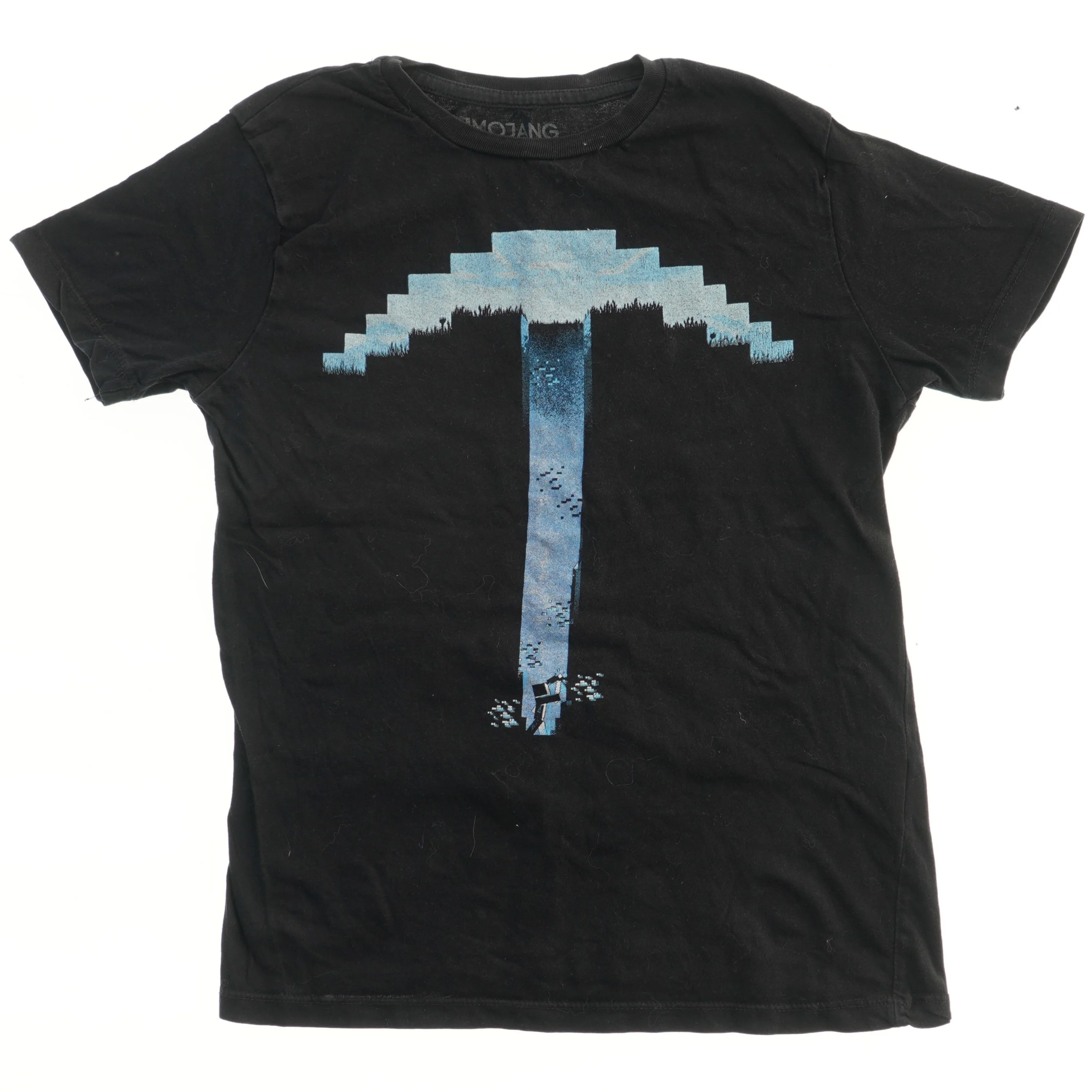 Sort T-shirt med grafik fra Mojang (str. 134)
