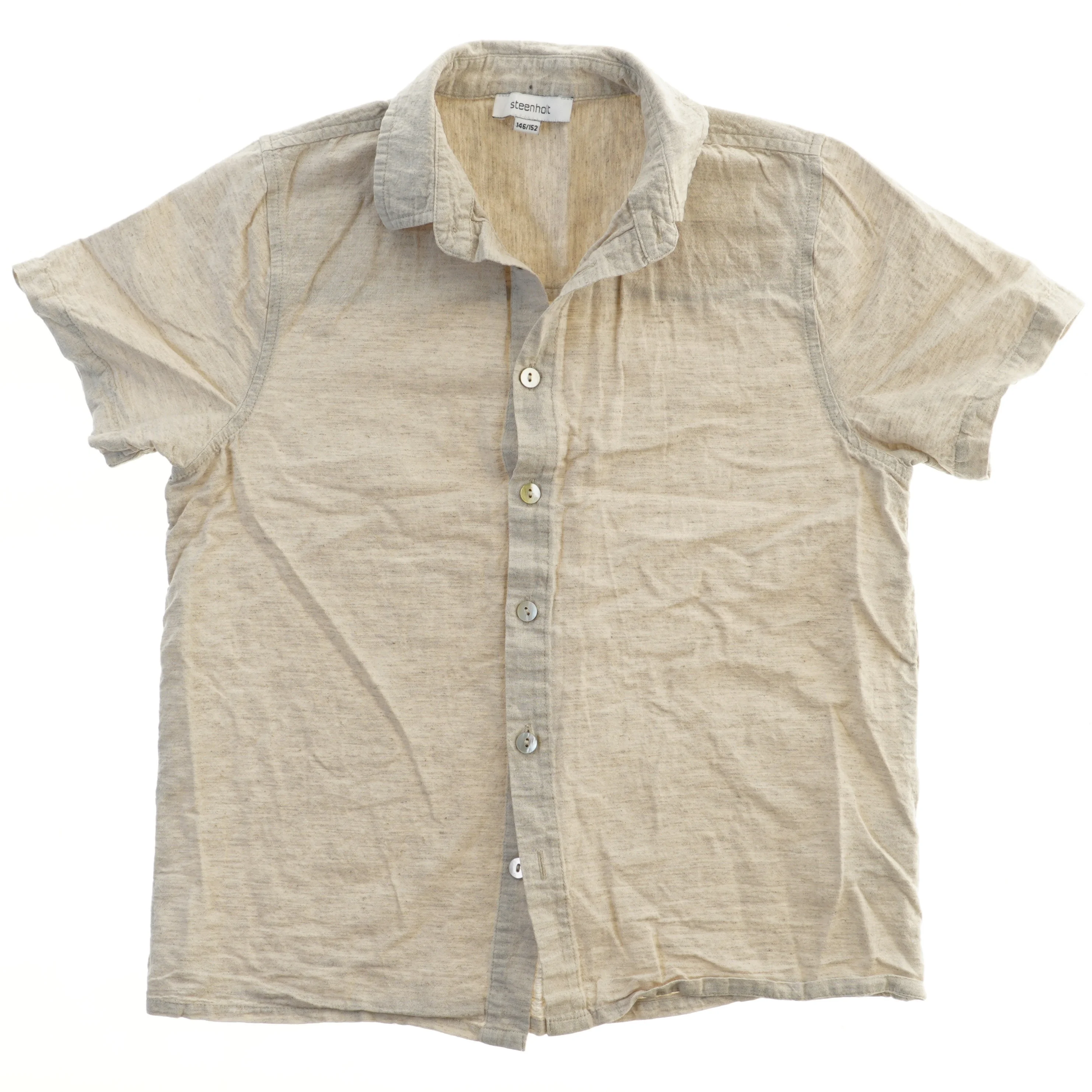 Kortærmet hørskjorte fra Steenholt (str. 146)