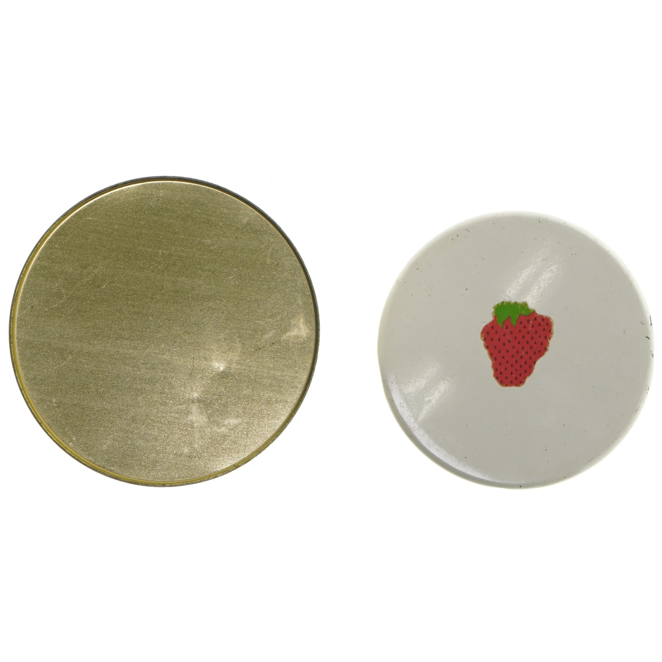 Rund metaldåse med låg (str. Ø 11,5 cm længde 15 cm)