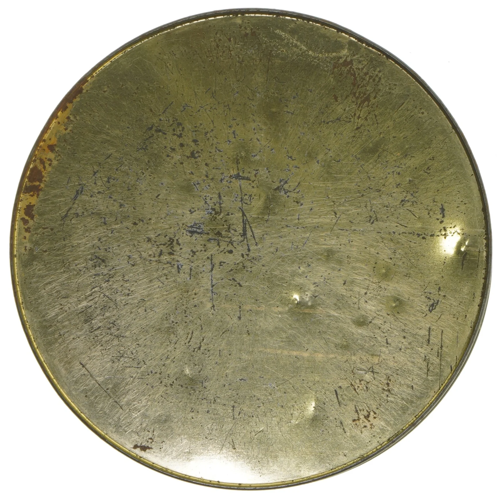 Dekoreret rund dåse med fuglemotiv (str. Ø 19,5 cm længde 8,5 cm)