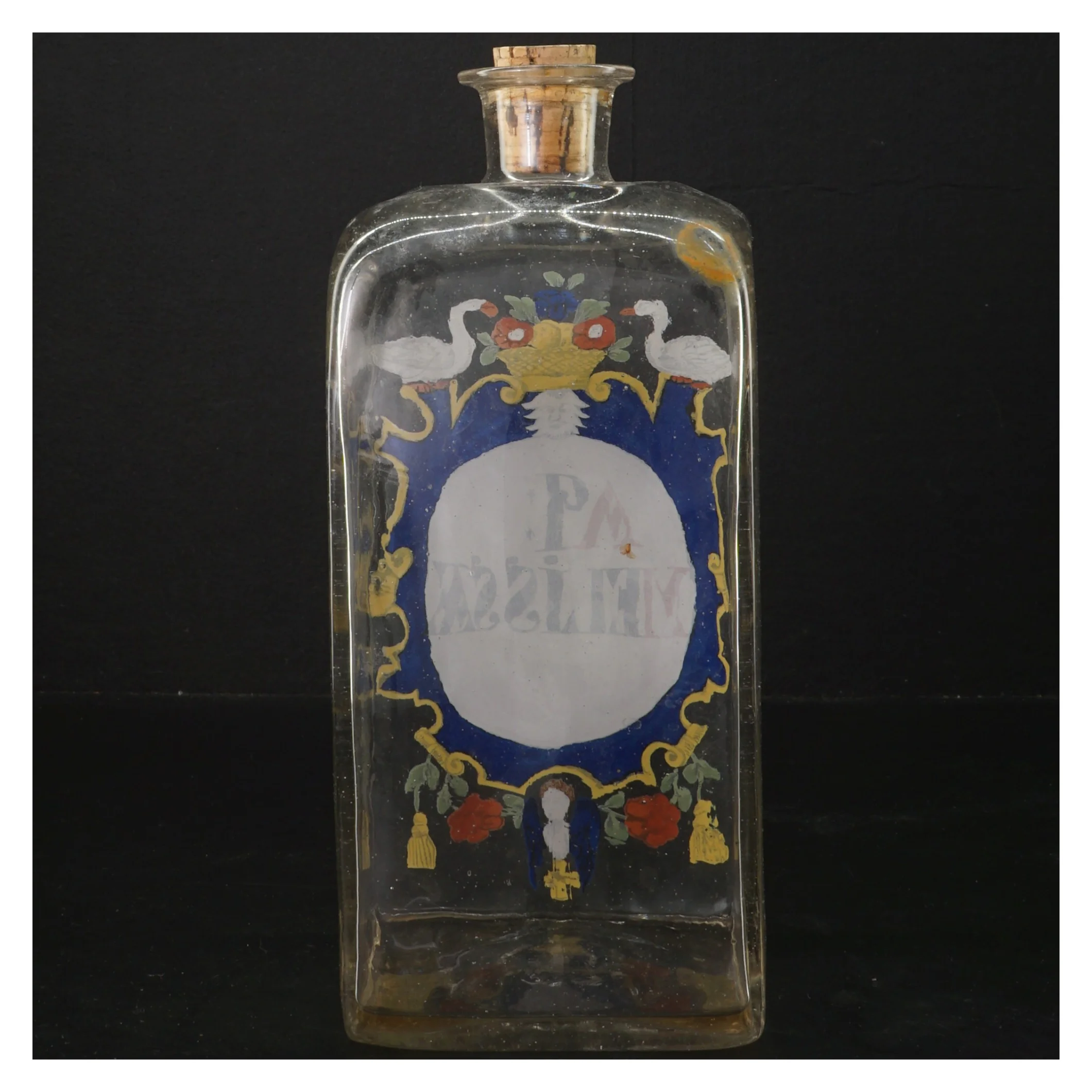 Dekorativ apotekerflaske med korkprop (str. 24x9x10 cm)