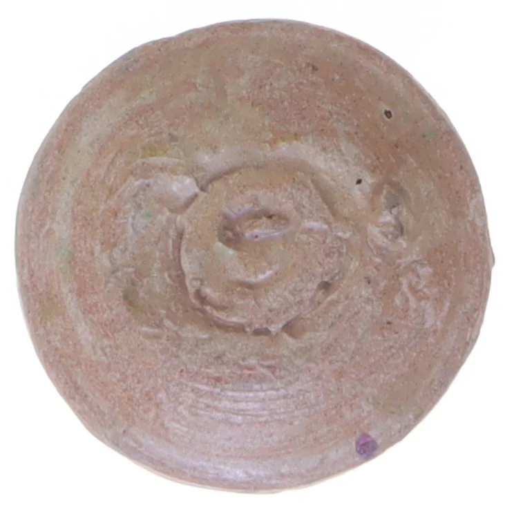 Dekorativ tallerken med farvet mønster (str. Ø 5 cm)