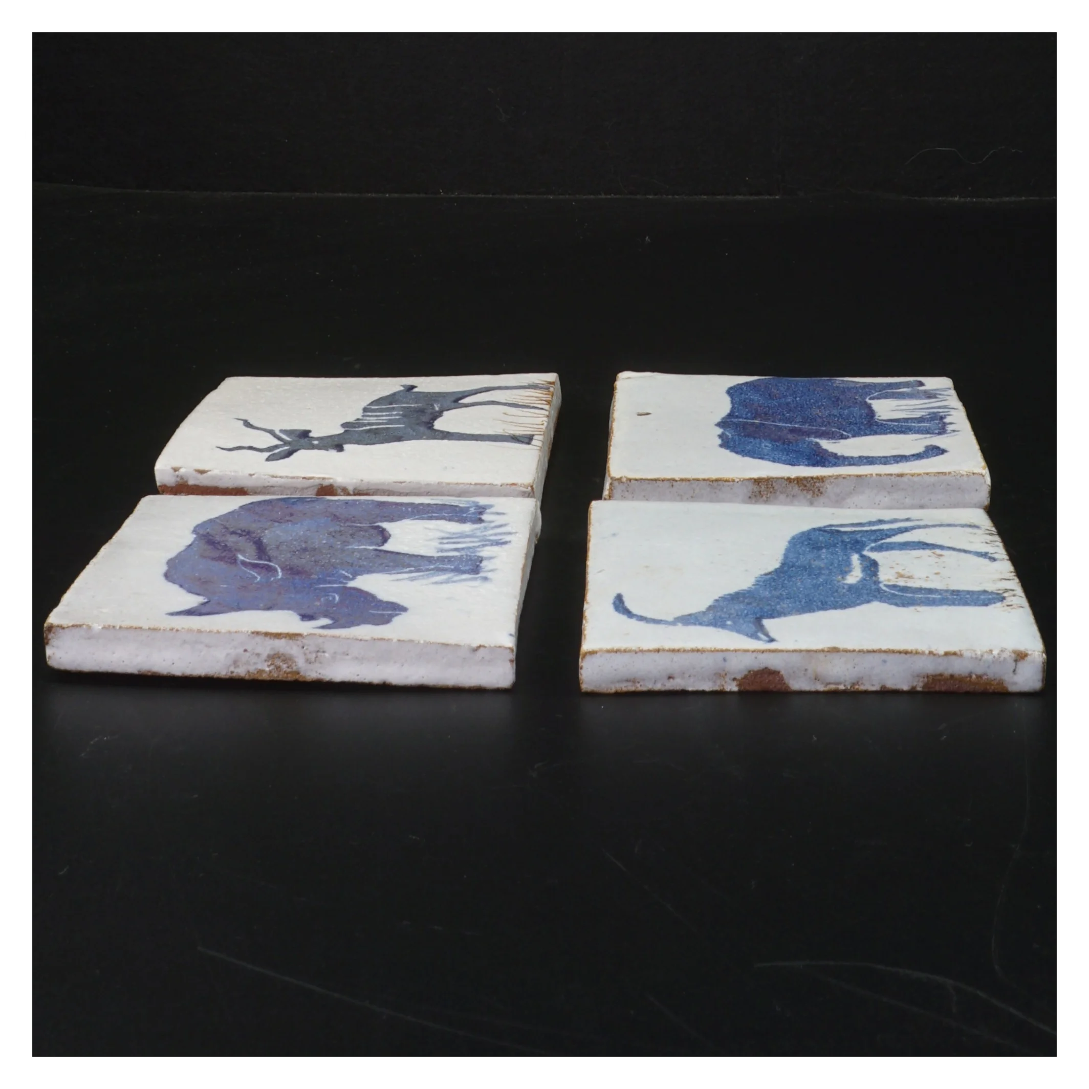 Dekorative fliser med dyremotiver (str. 9 x. 9 cm)