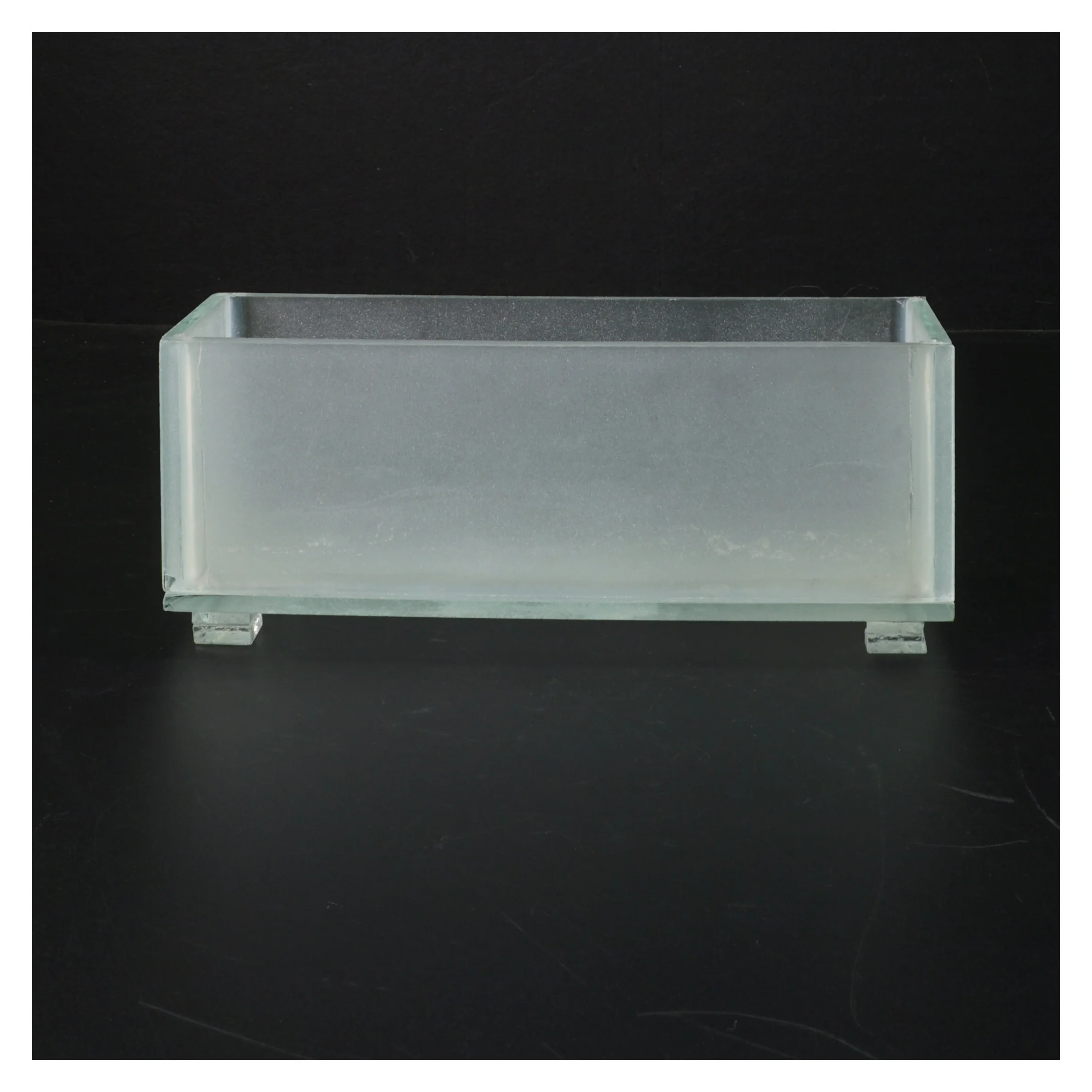 Glasvase rektangulær (str. 20 x. 7 cm)