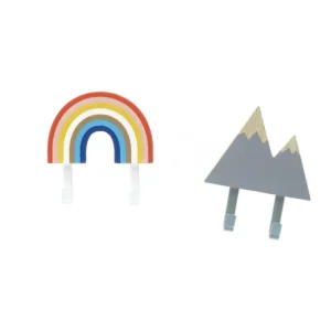 Knager, regnbue og bjerge (str. 13 x 11 cm)