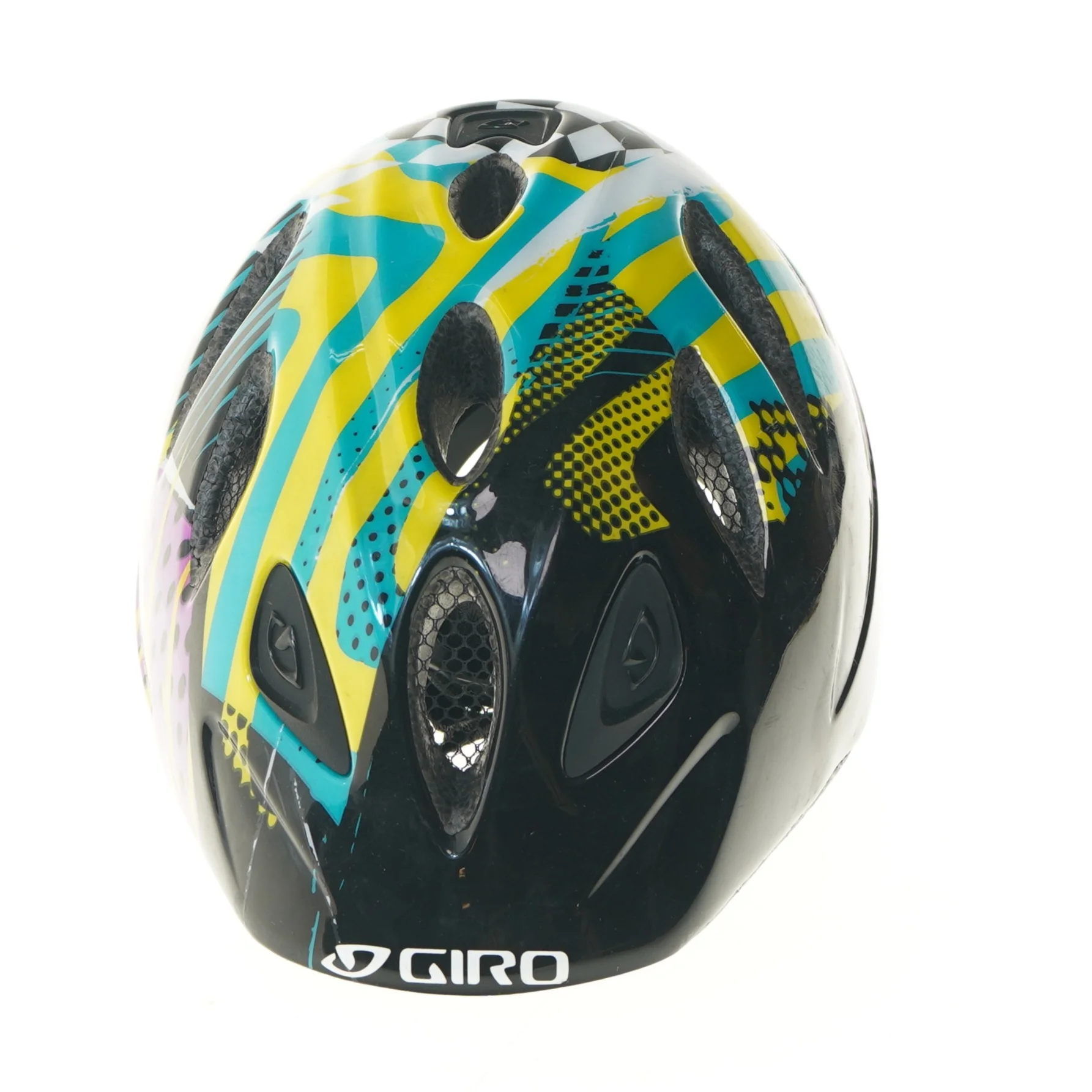 Cykelhjelm med farvet mønster fra Giro (str. 50-54 cm)