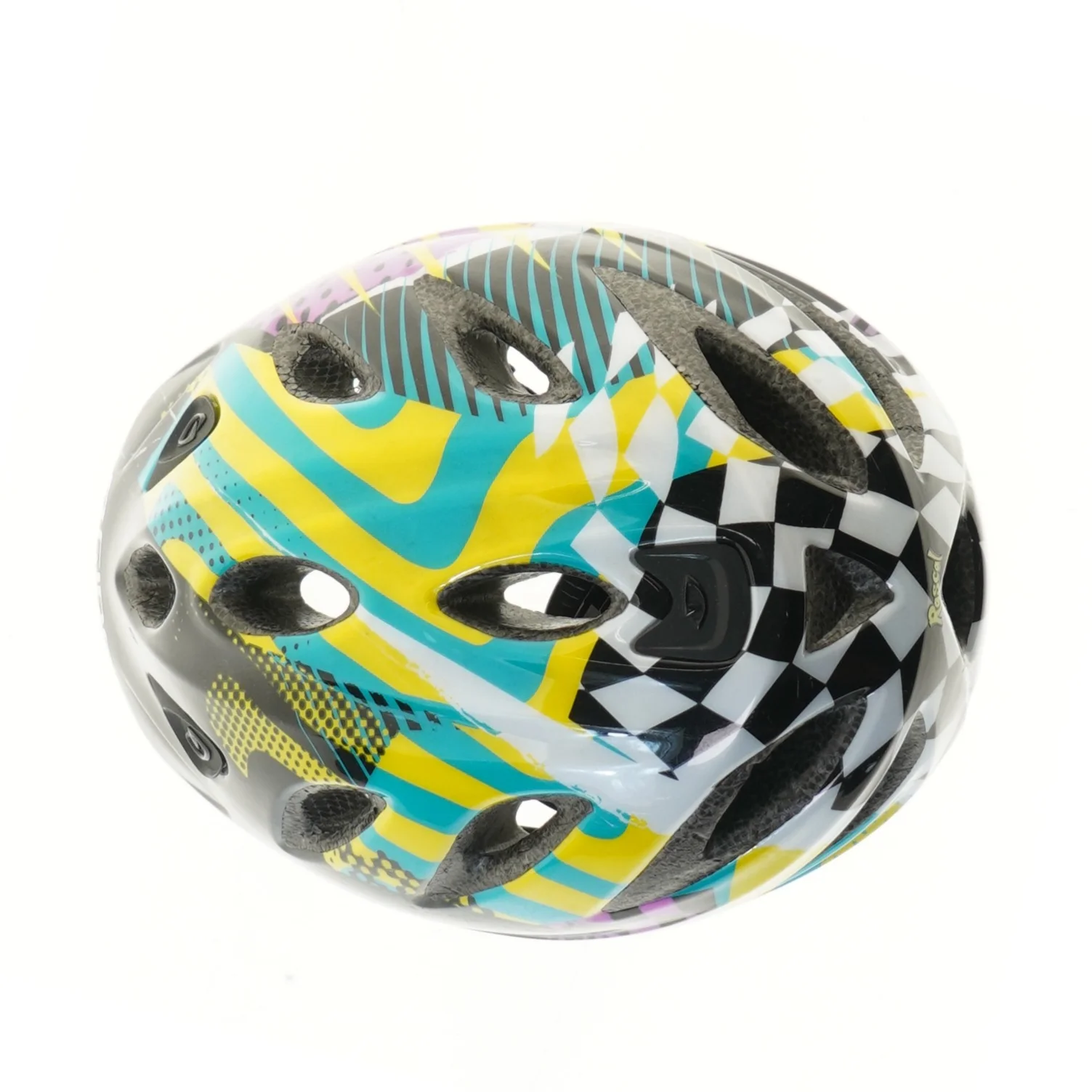 Cykelhjelm med farvet mønster fra Giro (str. 50-54 cm)