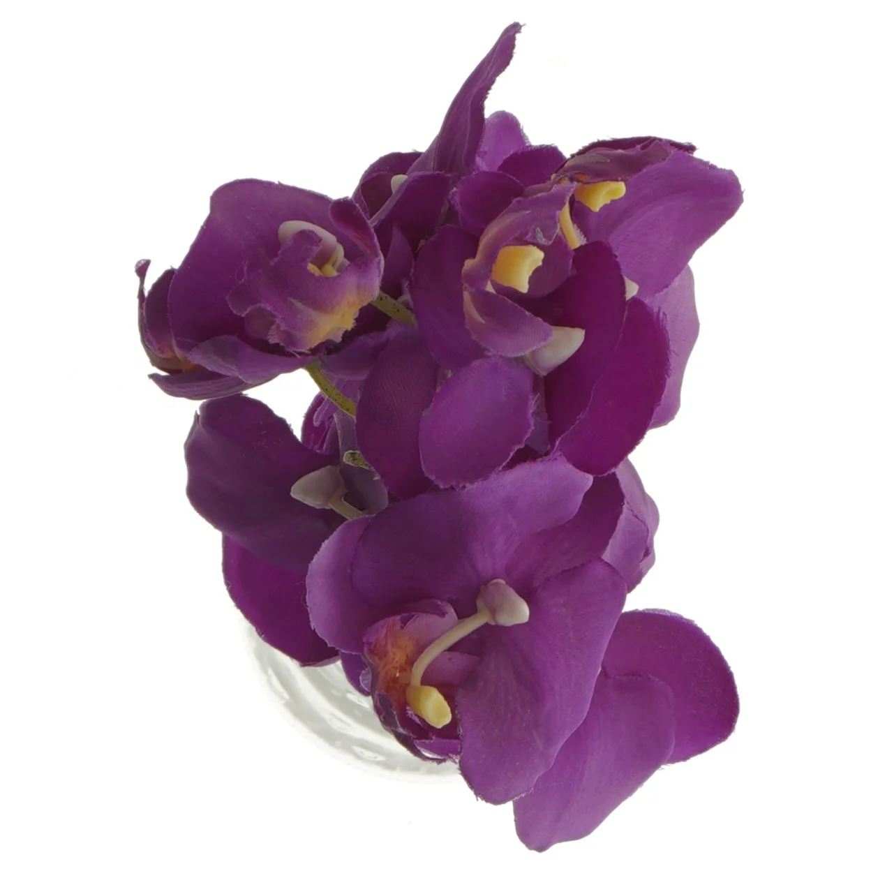 Kunstig orkidé i glasvase (str. 35 cm)