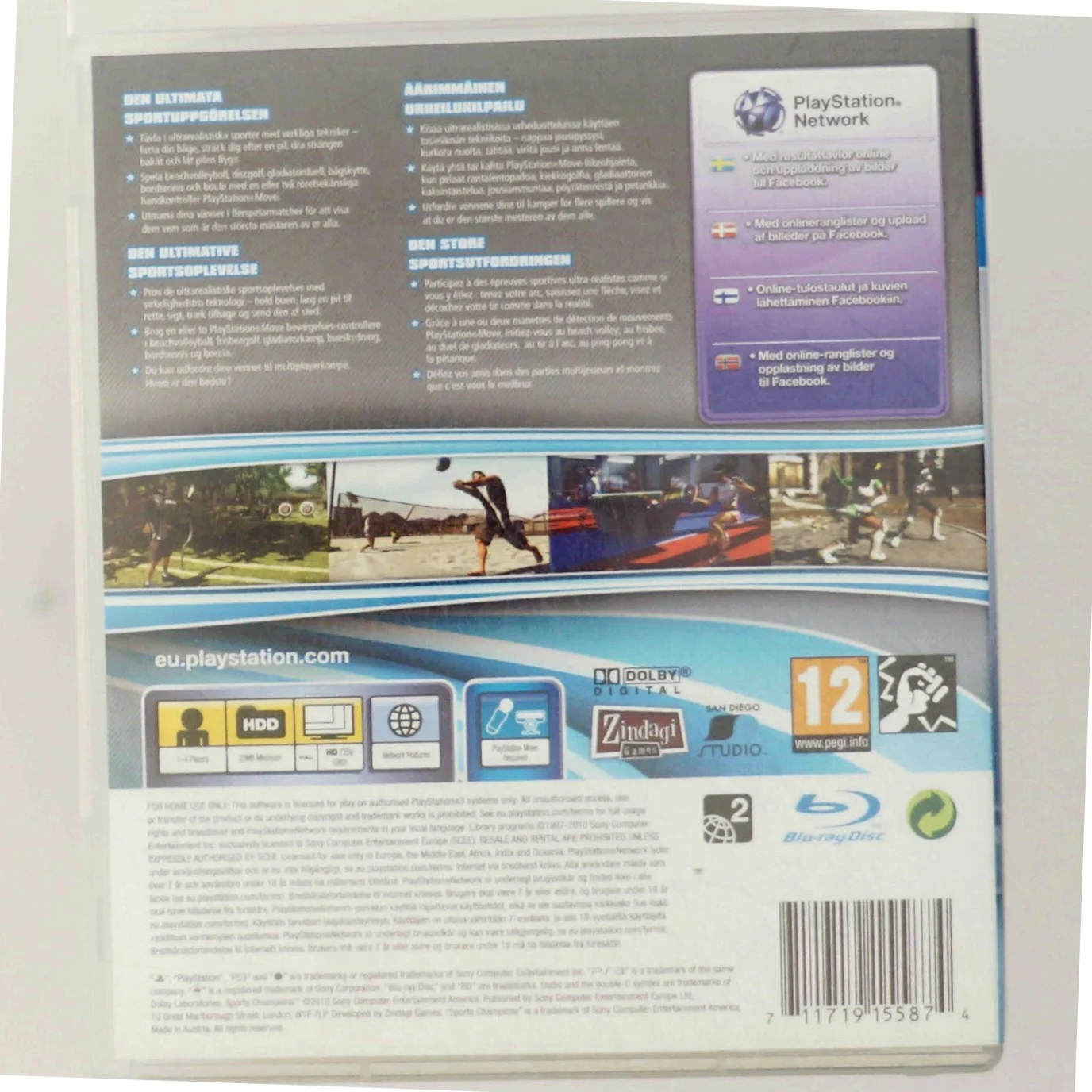 Sports Champions PS3 spil fra Sony