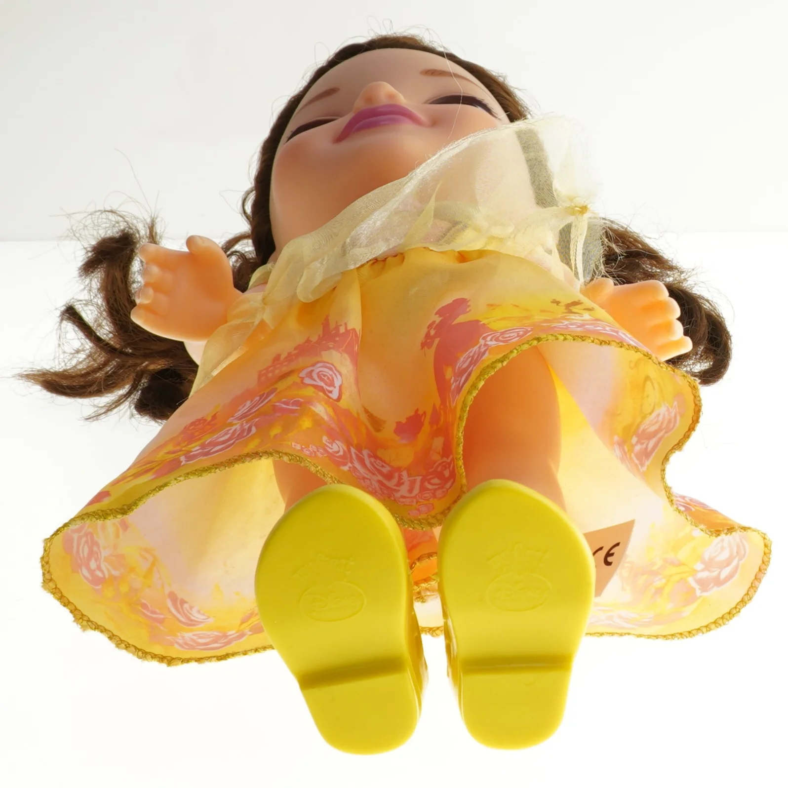 35 cm dukke med gul kjole (str. 35 cm)