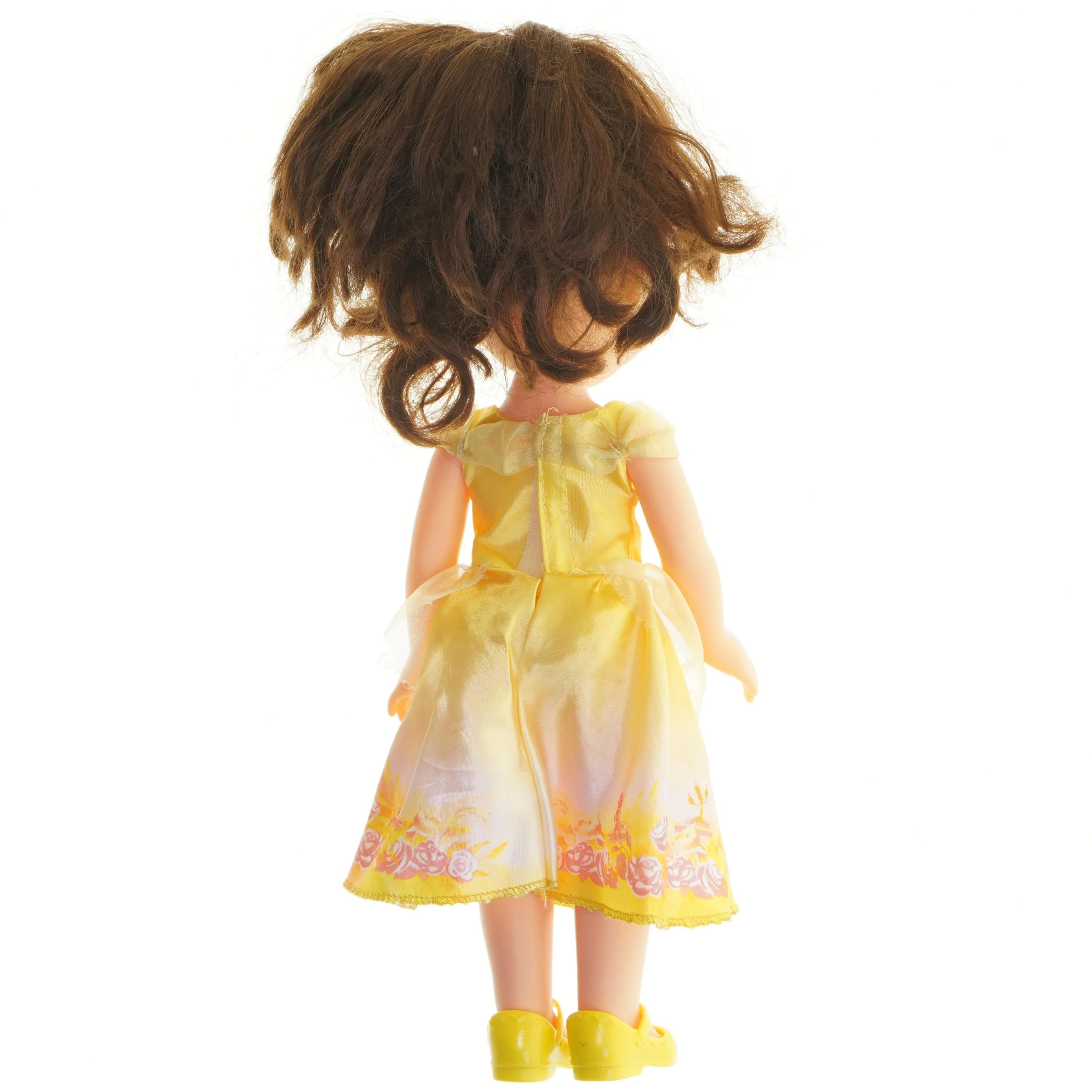 35 cm dukke med gul kjole (str. 35 cm)