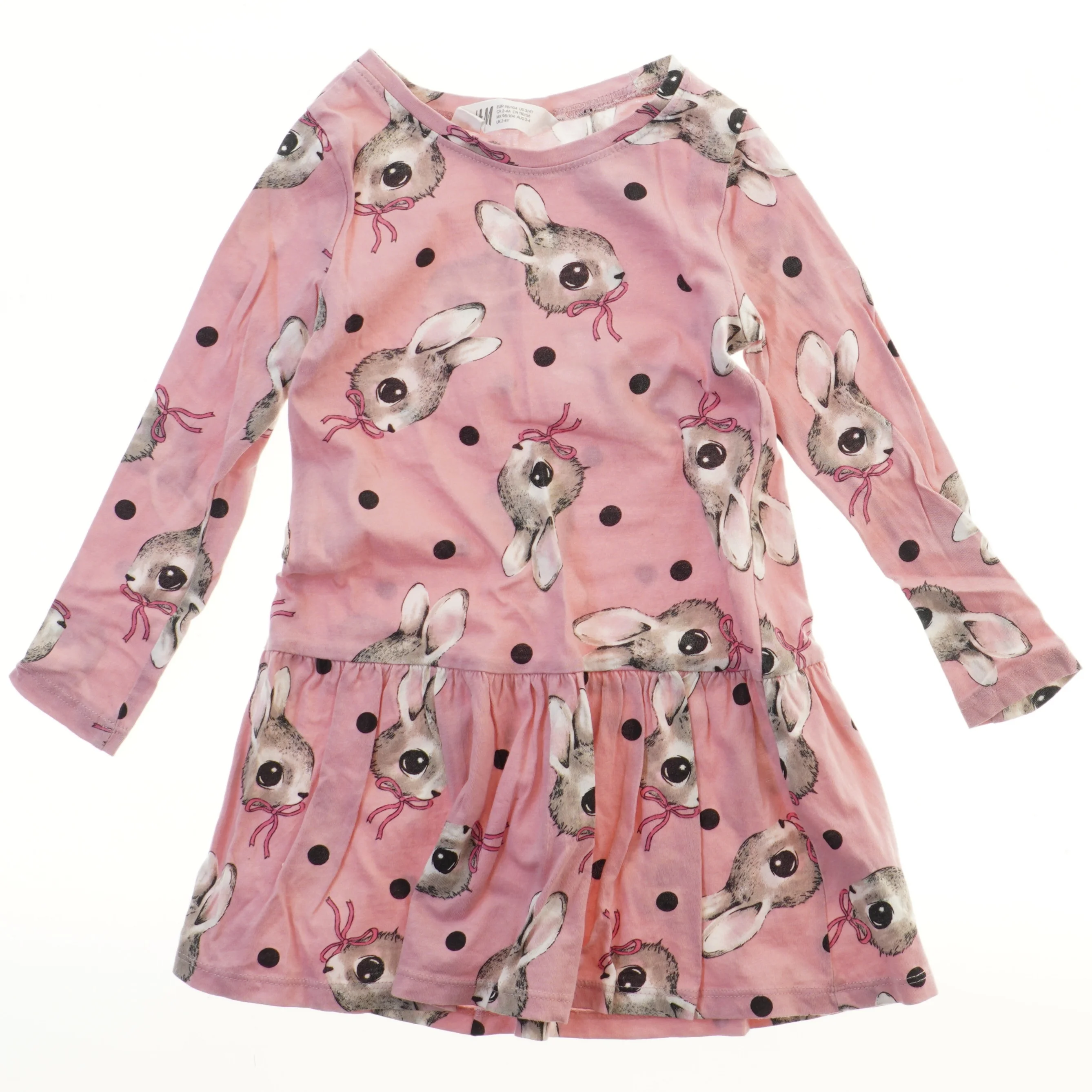Børnekjole med kaninprint fra H&M (str. 104)