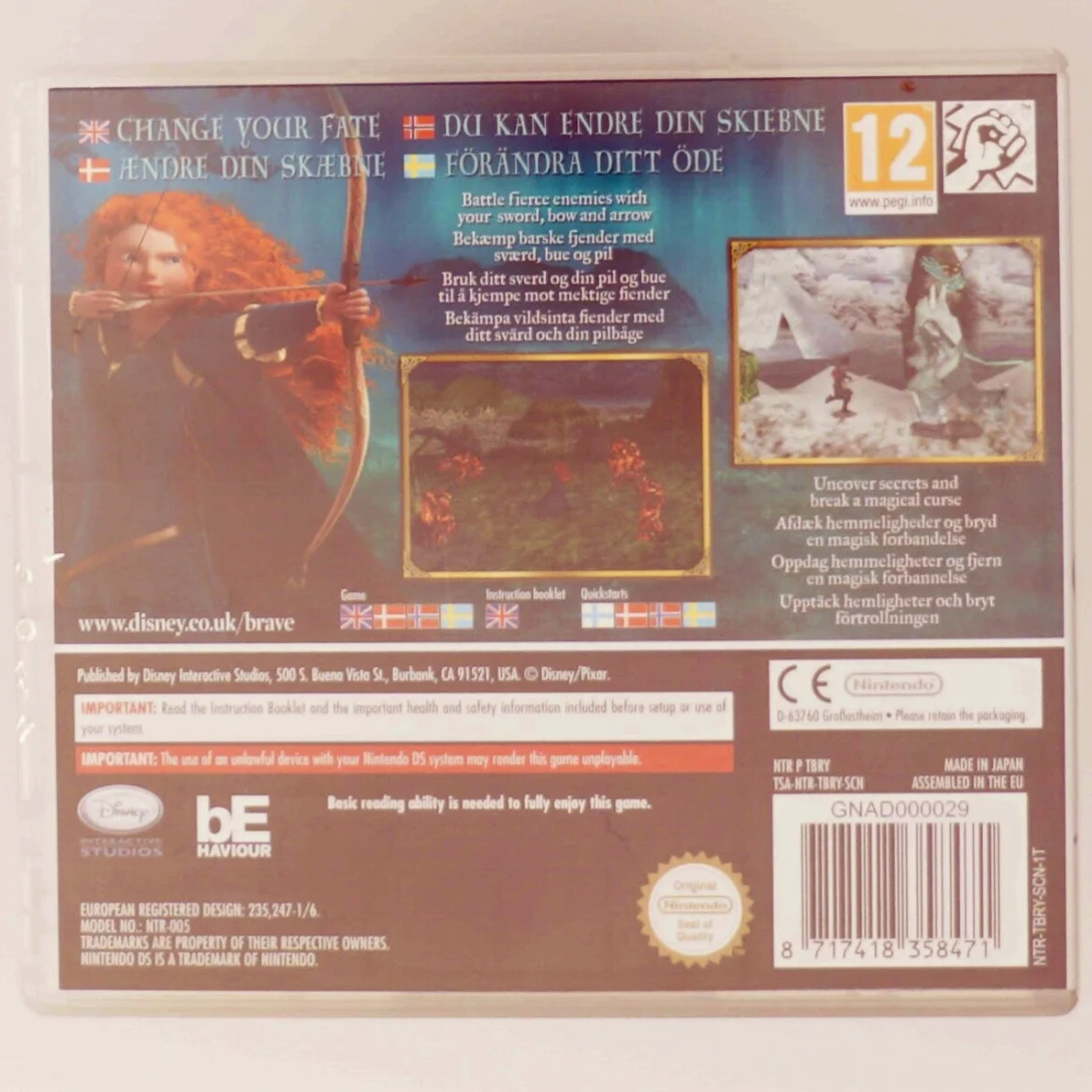 Nintendo DS spil 'Brave' fra Nintendo