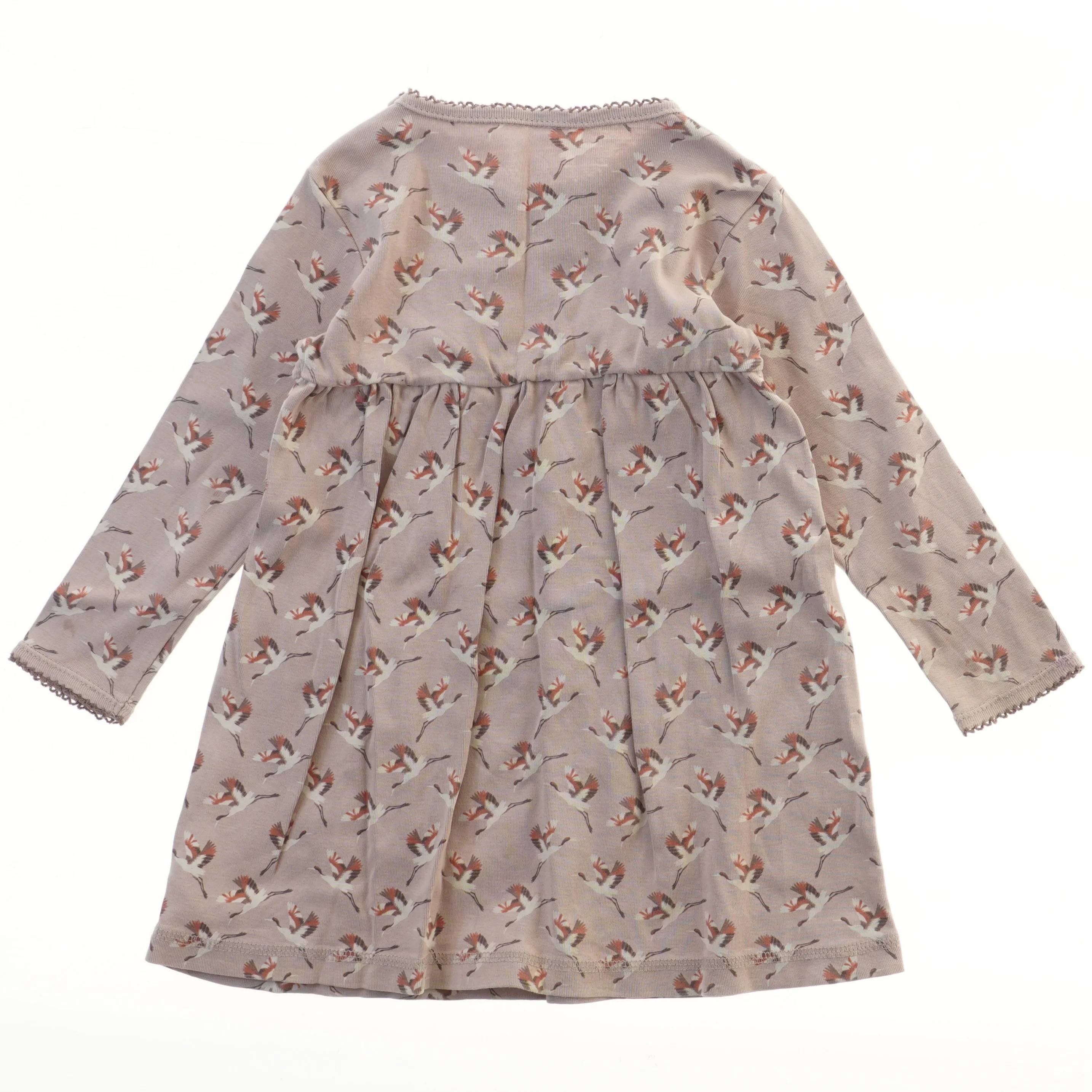 Kjole med Fugleprint fra Petit (str. 98)