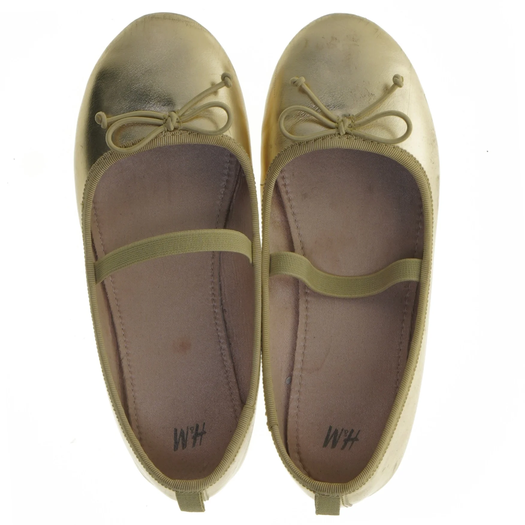Guld ballerinasko størrelse 32 fra H&M (str. 32 )