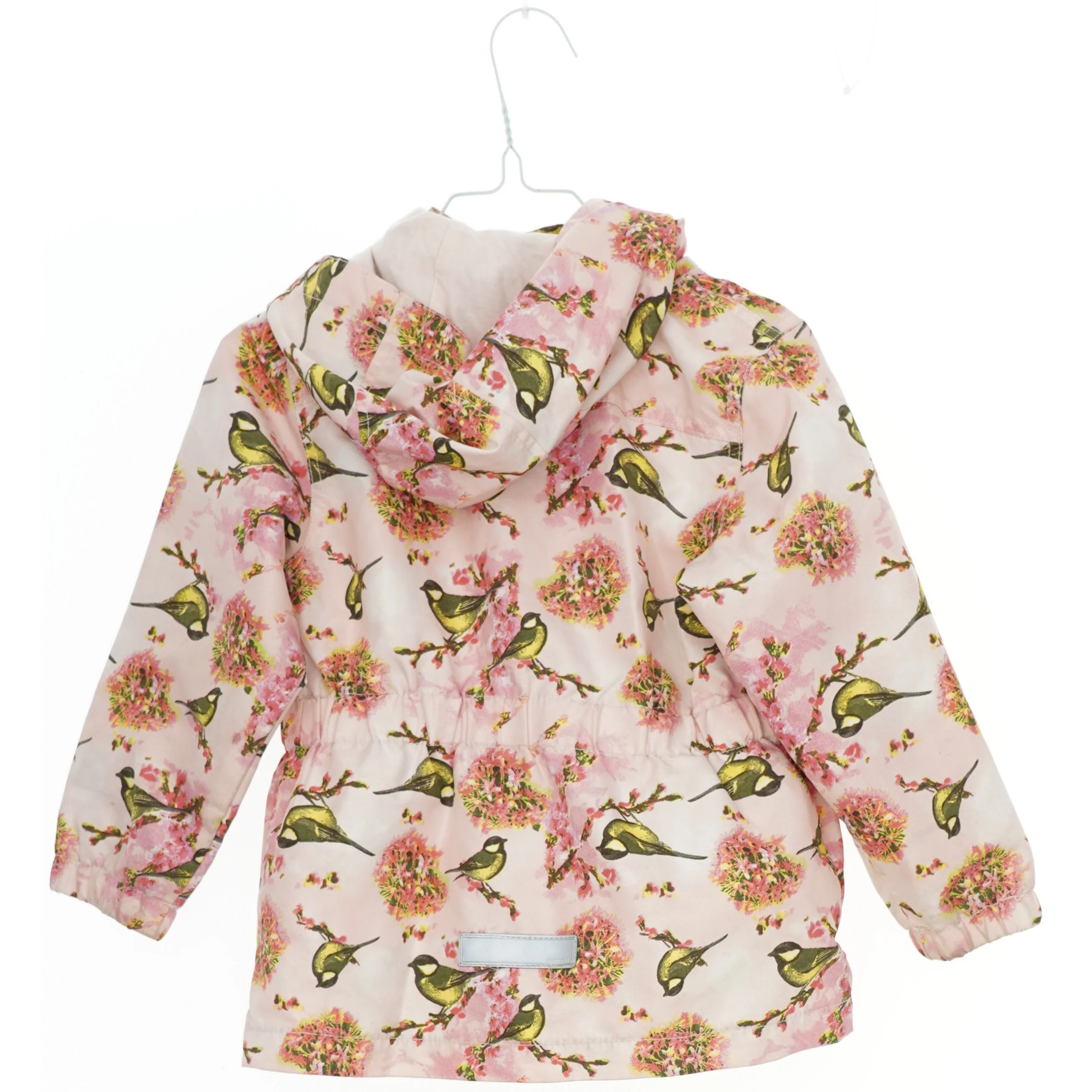 Børnejakke med fugle- og blomsterprint fra Name It (str. 98)