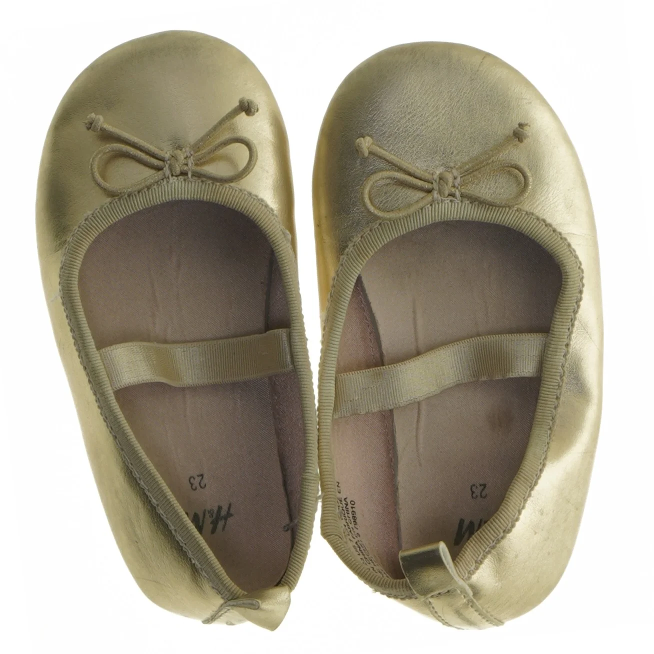 Guld ballerina sko til børn fra H&M (str. 23 )