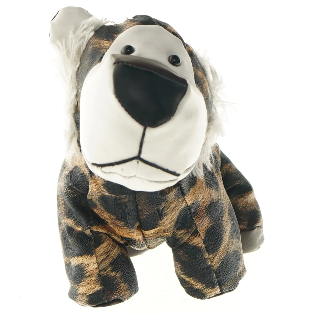 Plyslegetøjsløve med leopardprint (str. 24 cm)