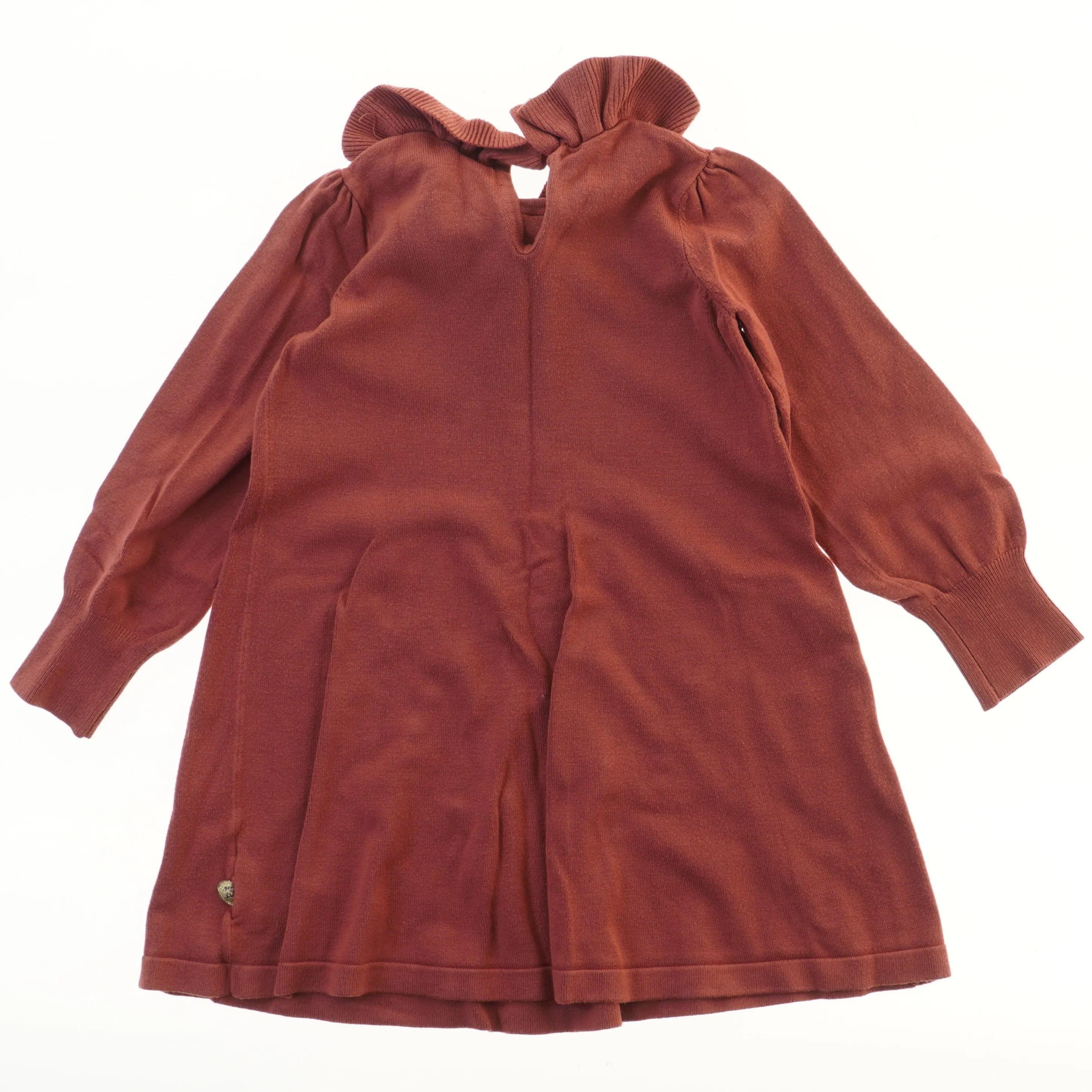 Strikket kjole med flæsekrave fra Pomp de Lux (str. 98)