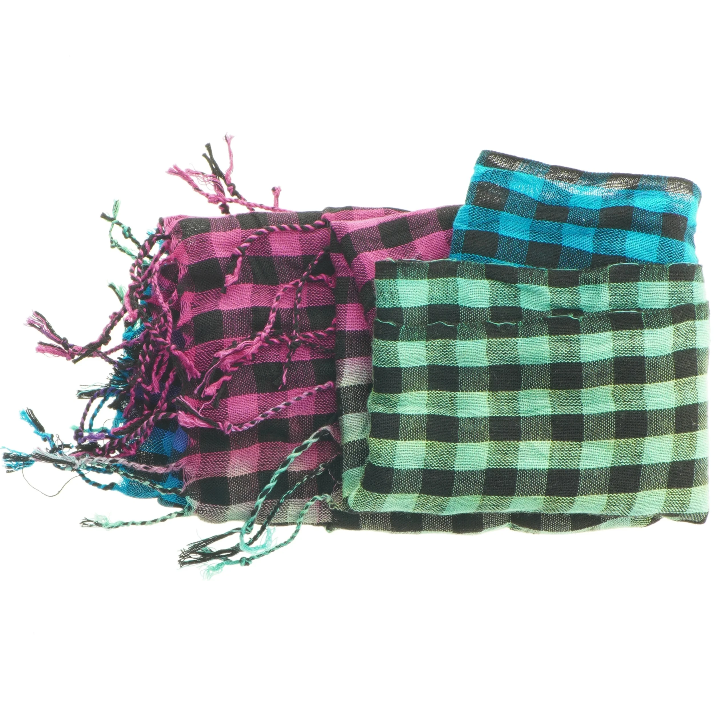 Tørklæde med tern(str. 160x54 cm) (str. 160x54 cm)